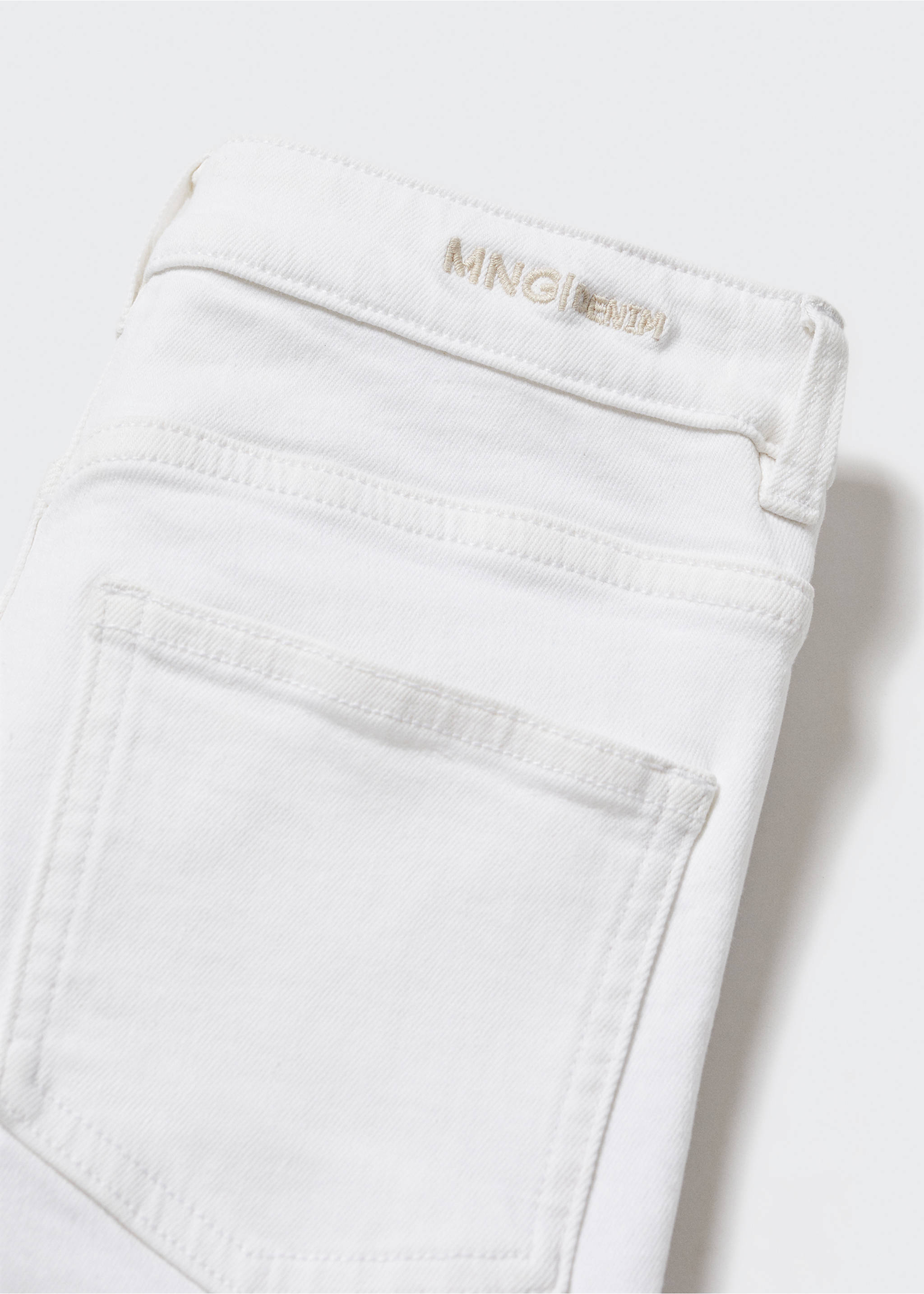 Slim-fit jeans - Details of the article 8, White. Ref: 57012522-00.