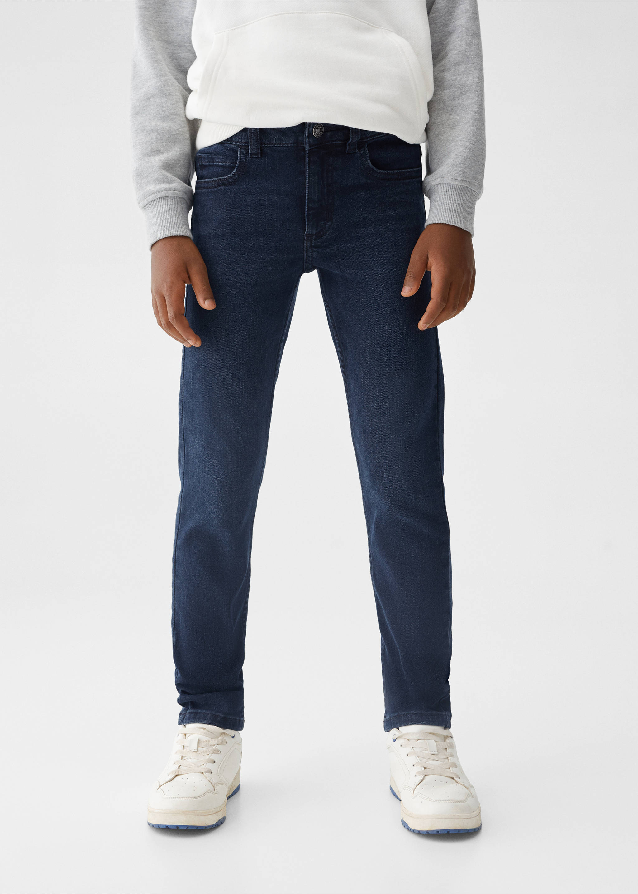 Slim-fit jeans - Details of the article 3, Deep Dark Blue. Ref: 57012522-00.