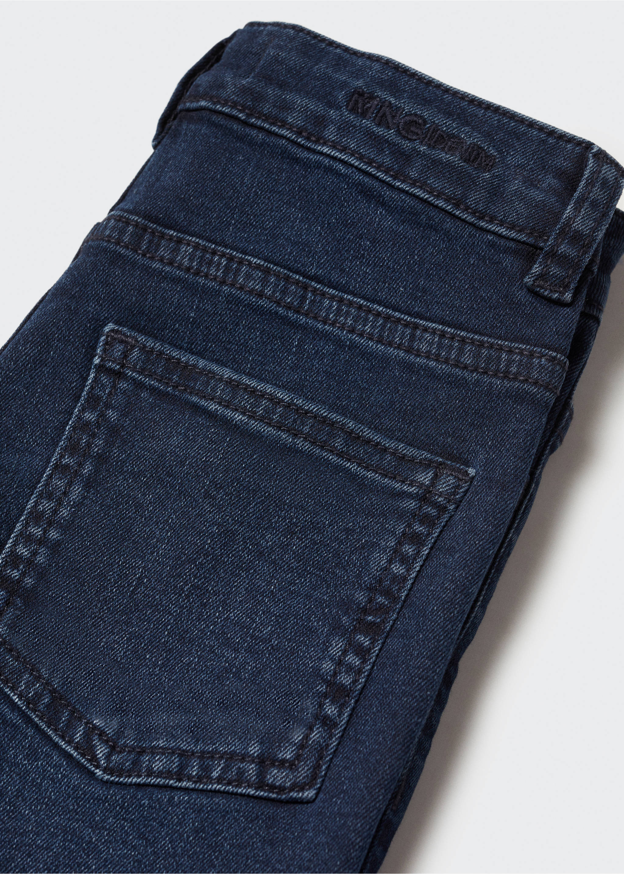 Slim-fit jeans - Details of the article 8, Deep Dark Blue. Ref: 57012522-00.