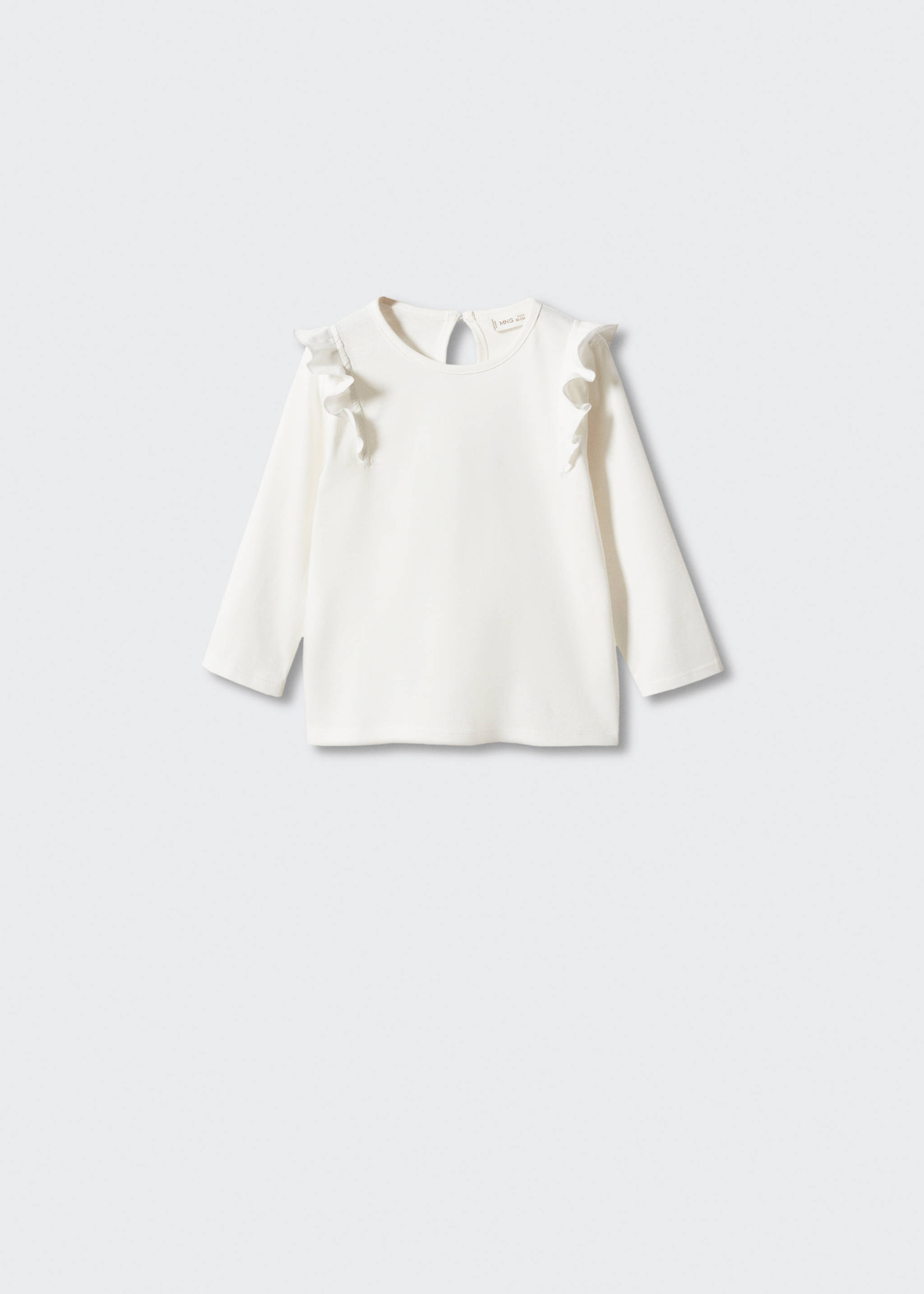 Long -sleeved t-shirt with ruffles - Товар без моделі