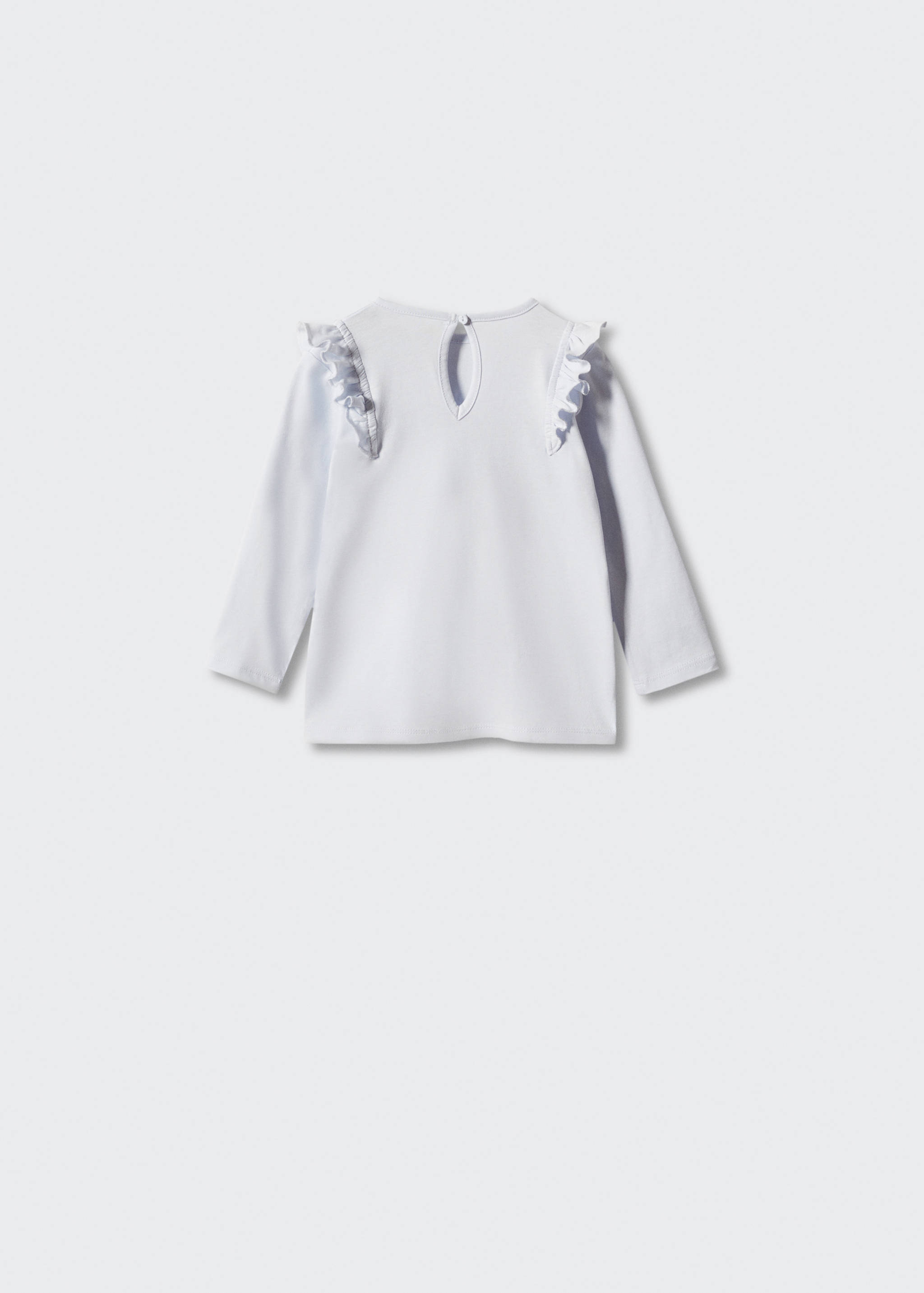 Long -sleeved t-shirt with ruffles - Зворотна сторона товару