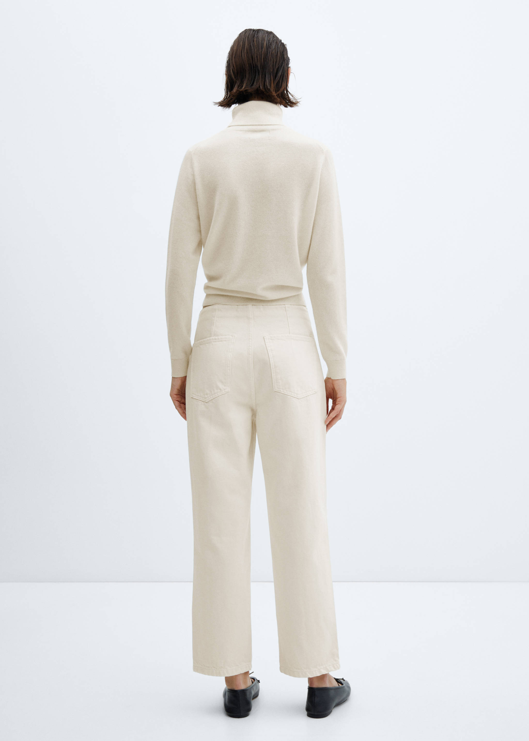 Jean droit crop boutons - Verso de l’article