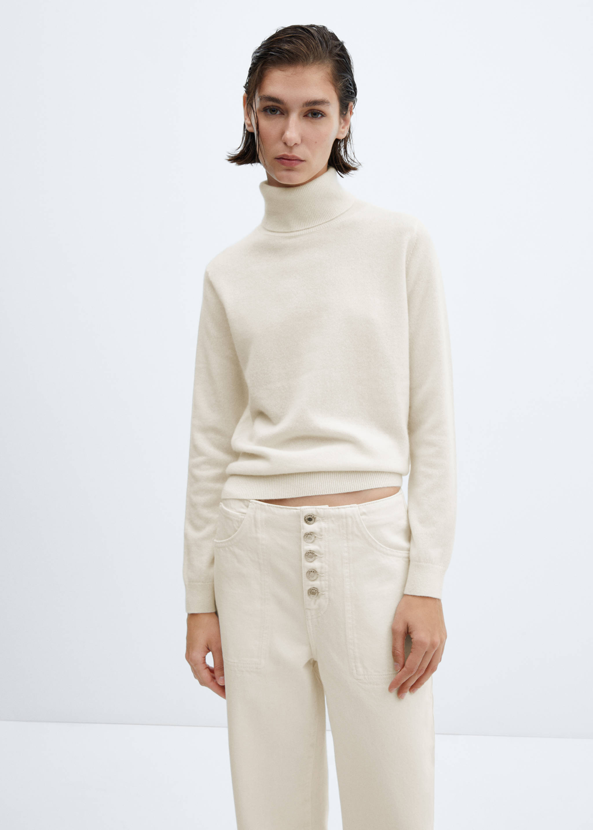 Jean droit crop boutons - Détail de l'article 1