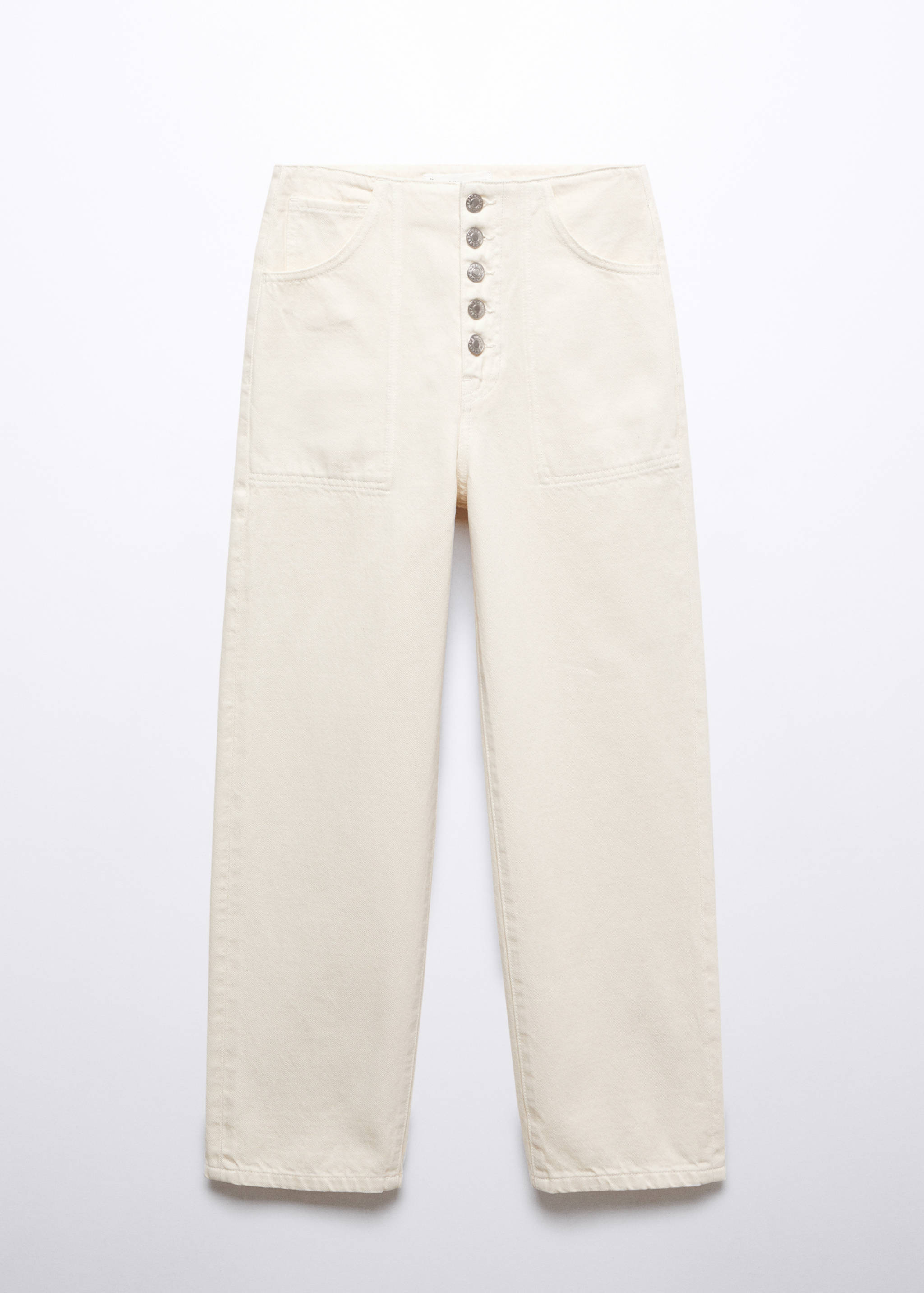 Jean droit crop boutons - Article sans modèle