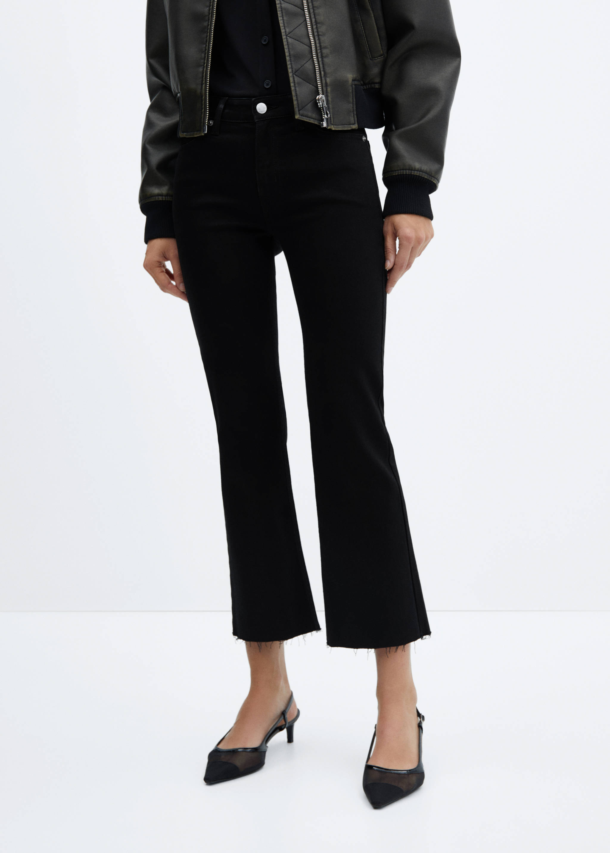 Sienna flared cropped jeans - Medium plane