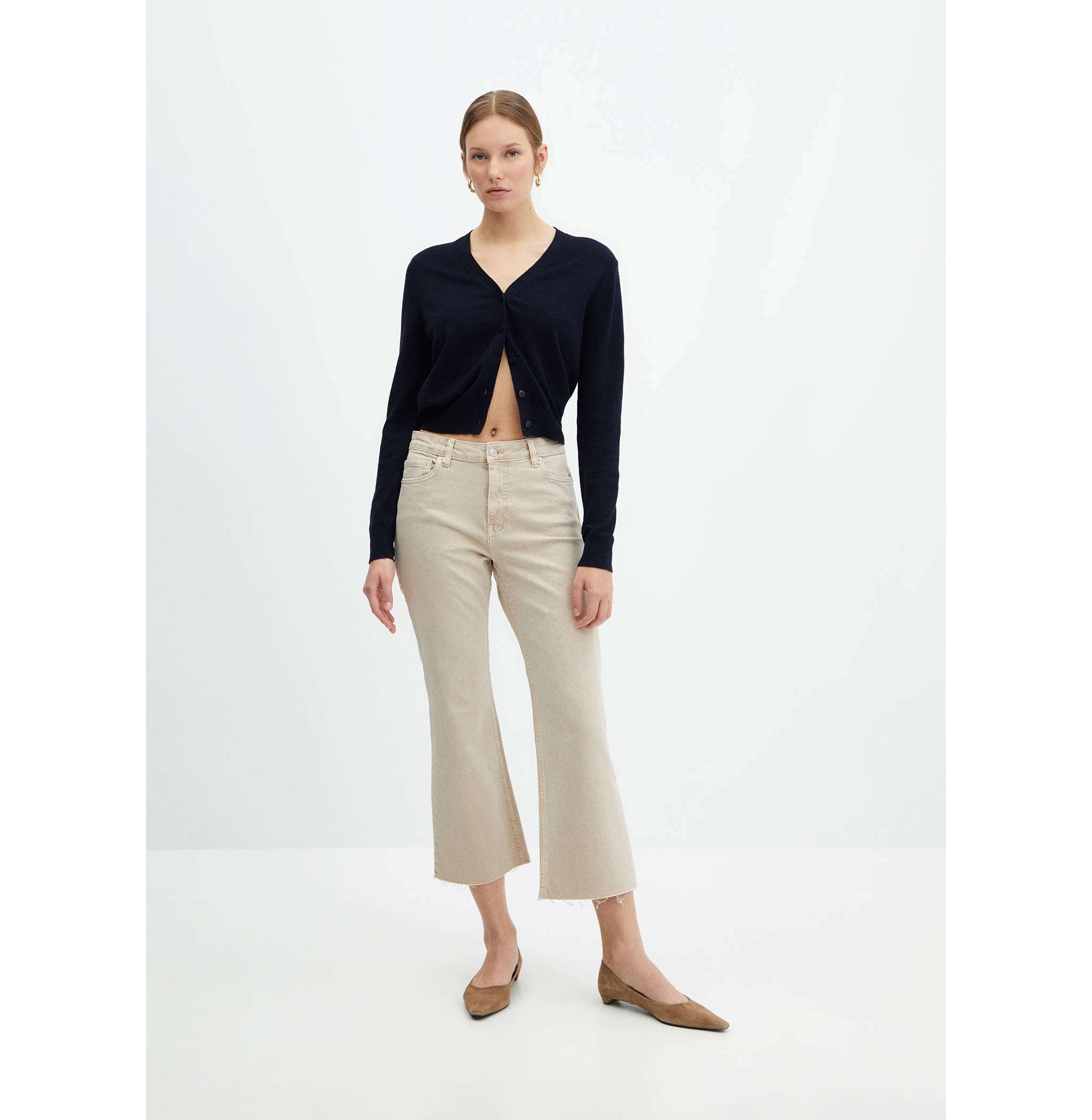 Sienna flared cropped jeans - General plane