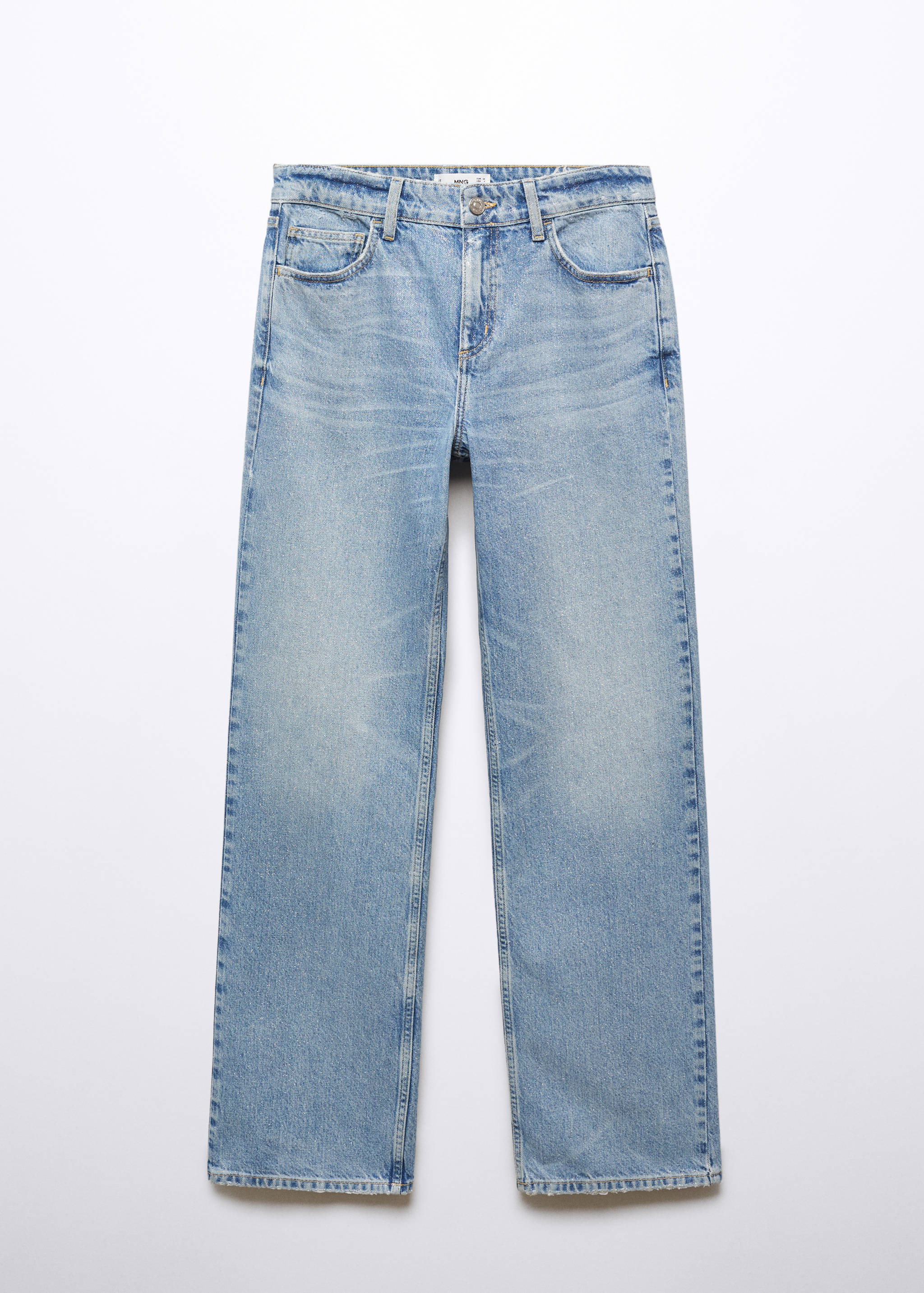 Shiny straight-leg jeans - Article without model