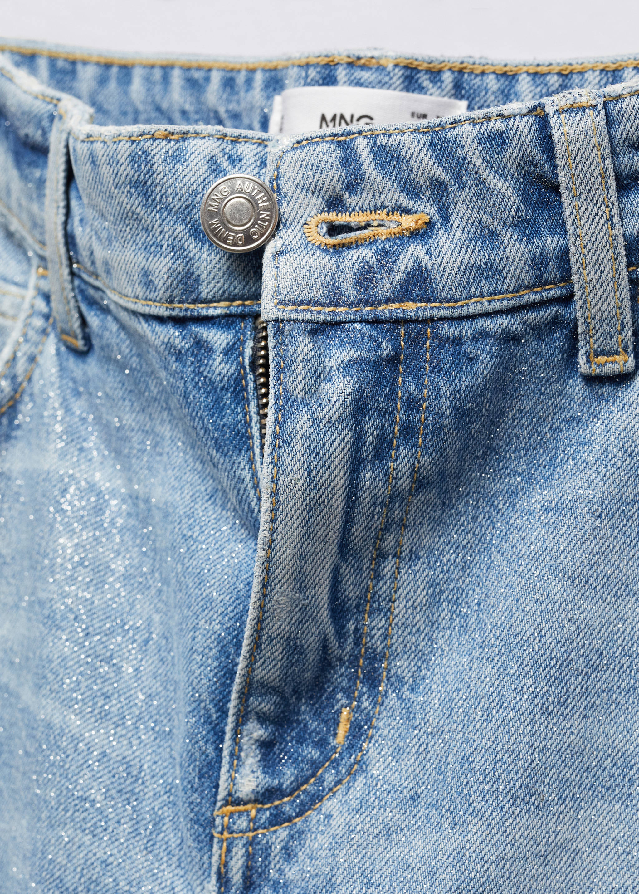 Shiny straight-leg jeans - Details of the article 8