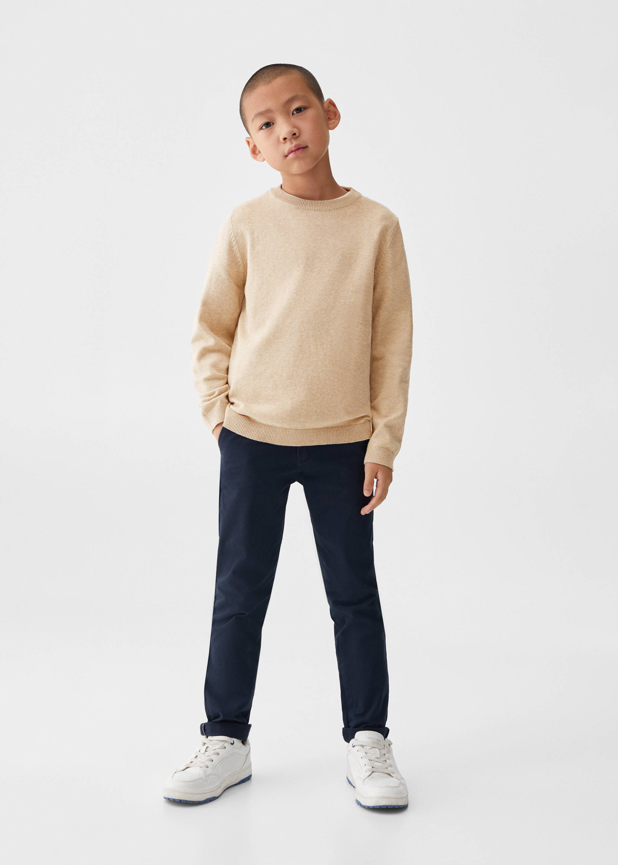 Knitted cotton sweater - General plane