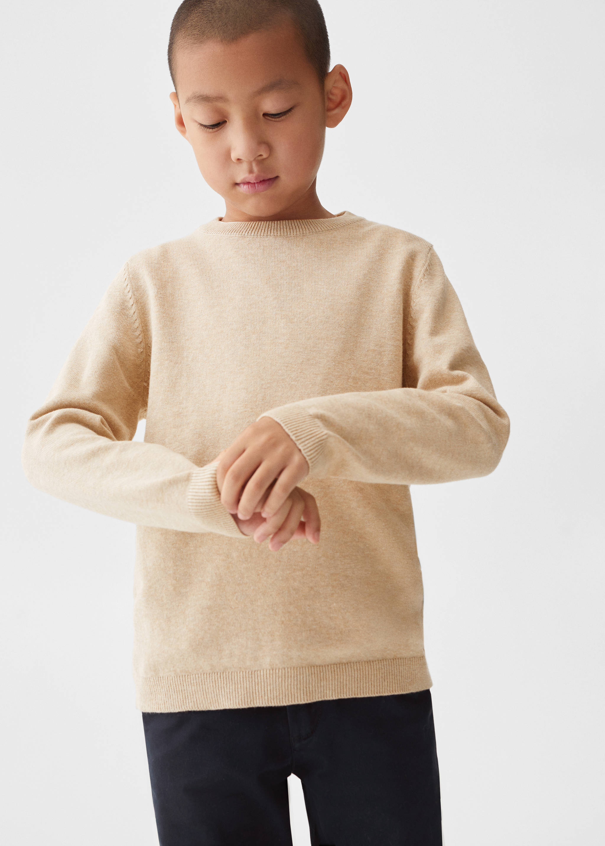 Knitted cotton sweater - Medium plane