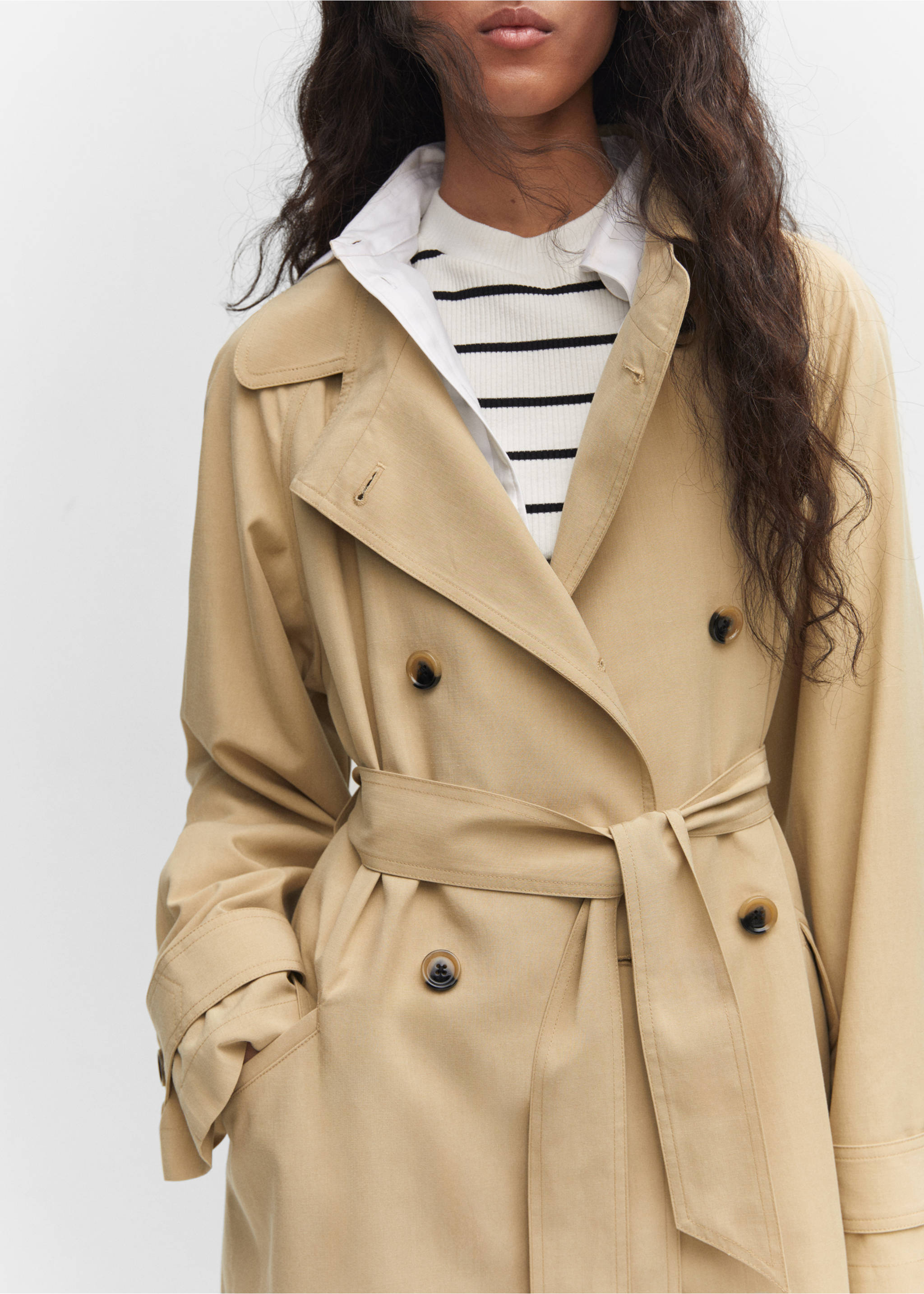 Trench fluide Tencel - Détail de l'article 1, Beige. Ref: 57013780-00.