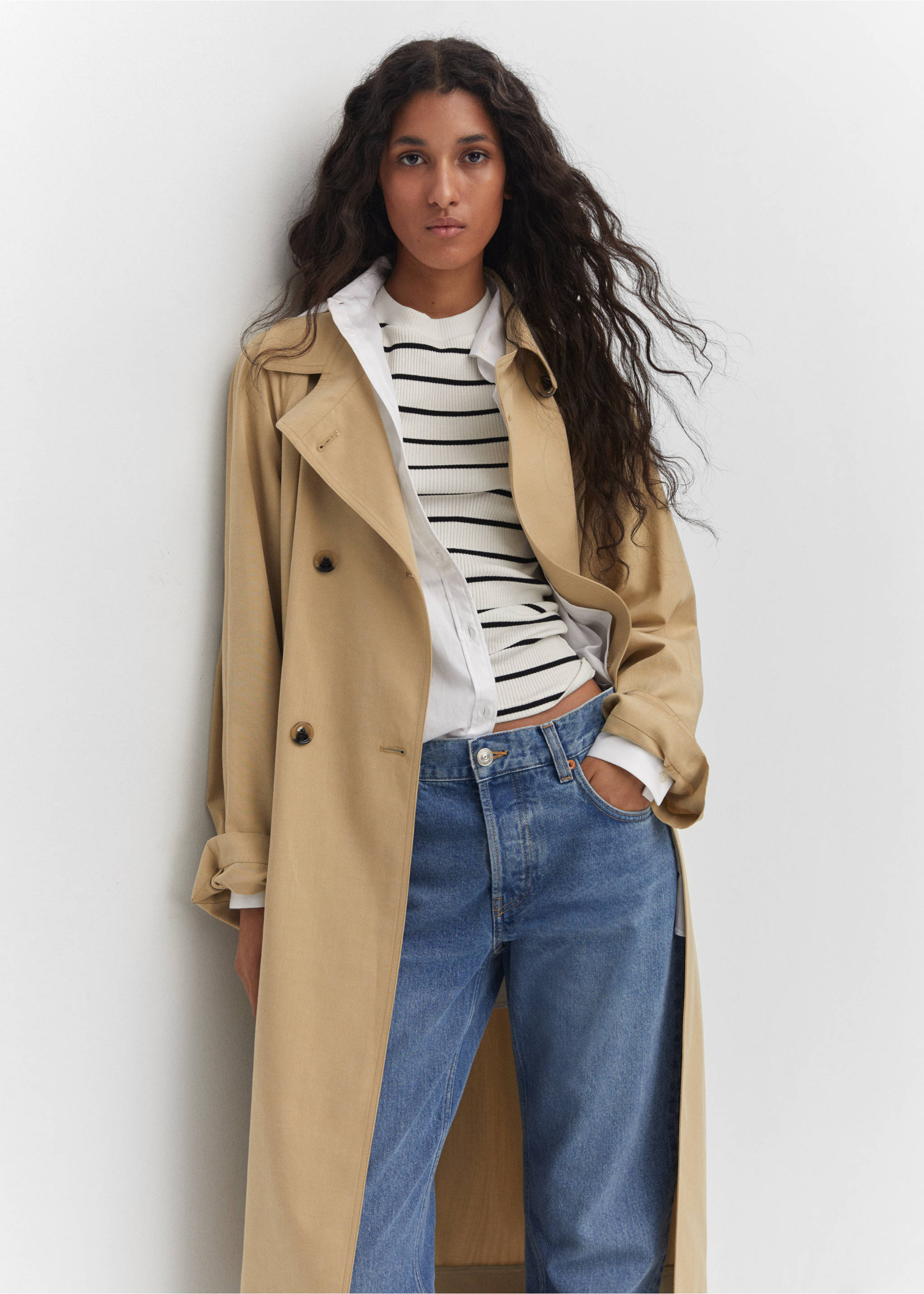 Trench fluide Tencel - Détail de l'article 2, Beige. Ref: 57013780-00.