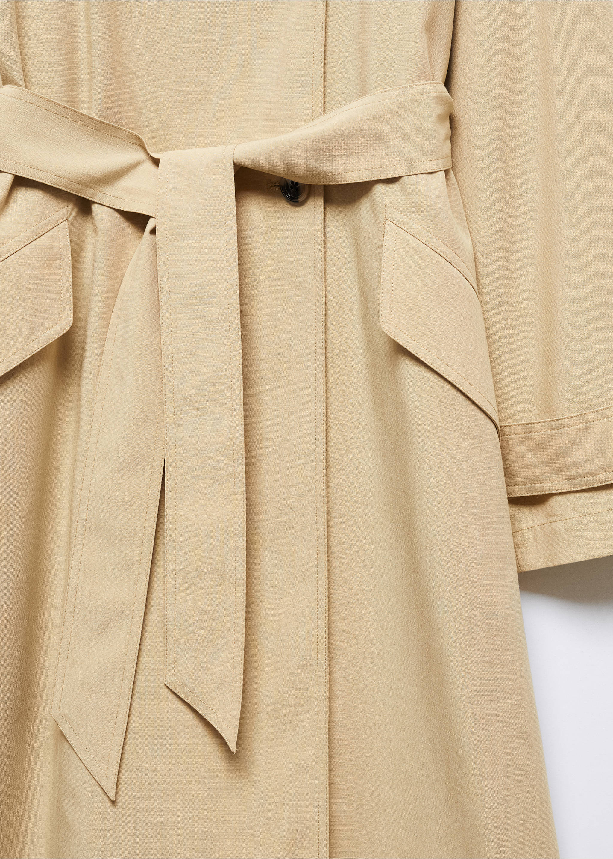 Trench fluide Tencel - Détail de l'article 8, Beige. Ref: 57013780-00.