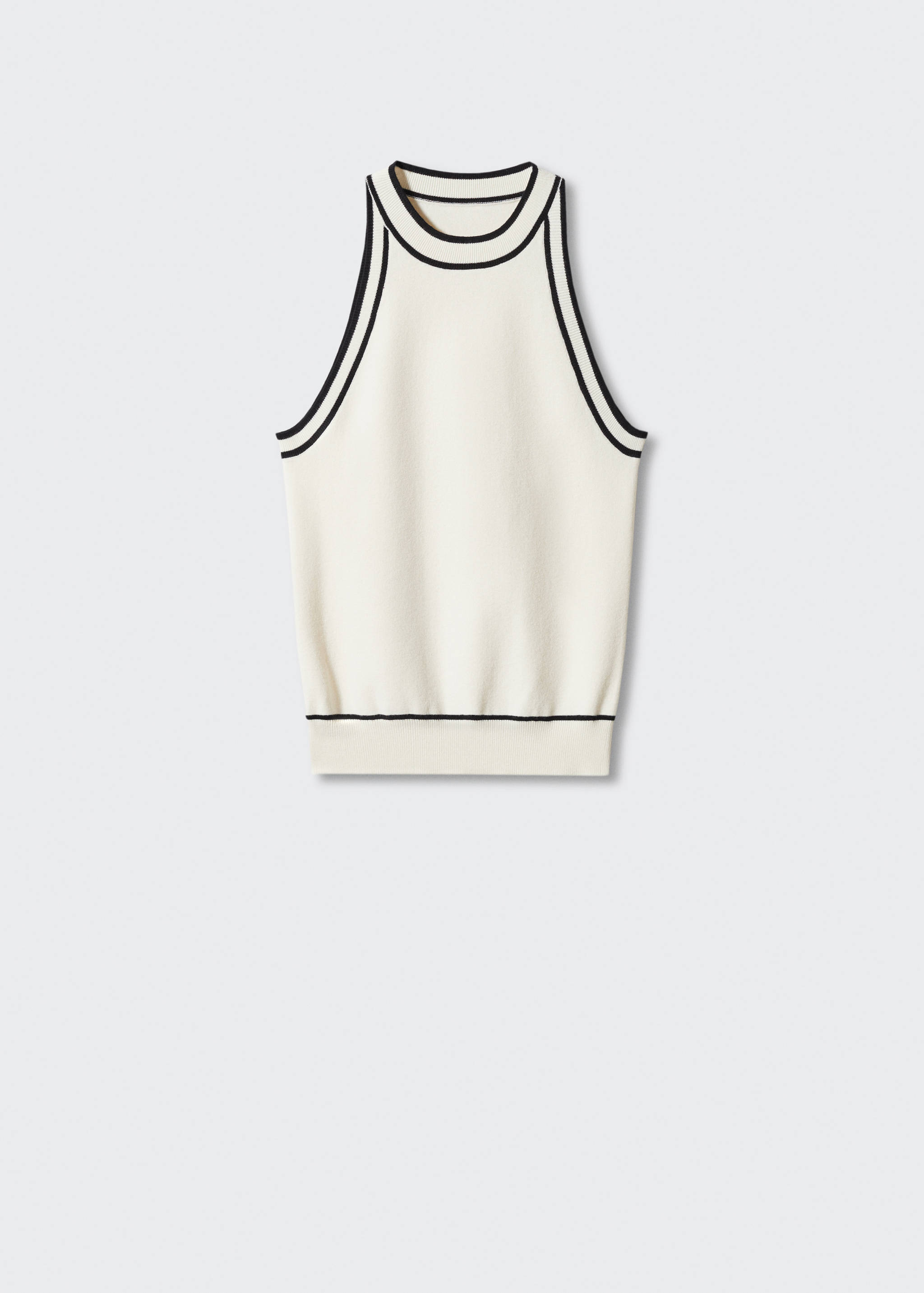 Knitted top with contrast details - Article without model