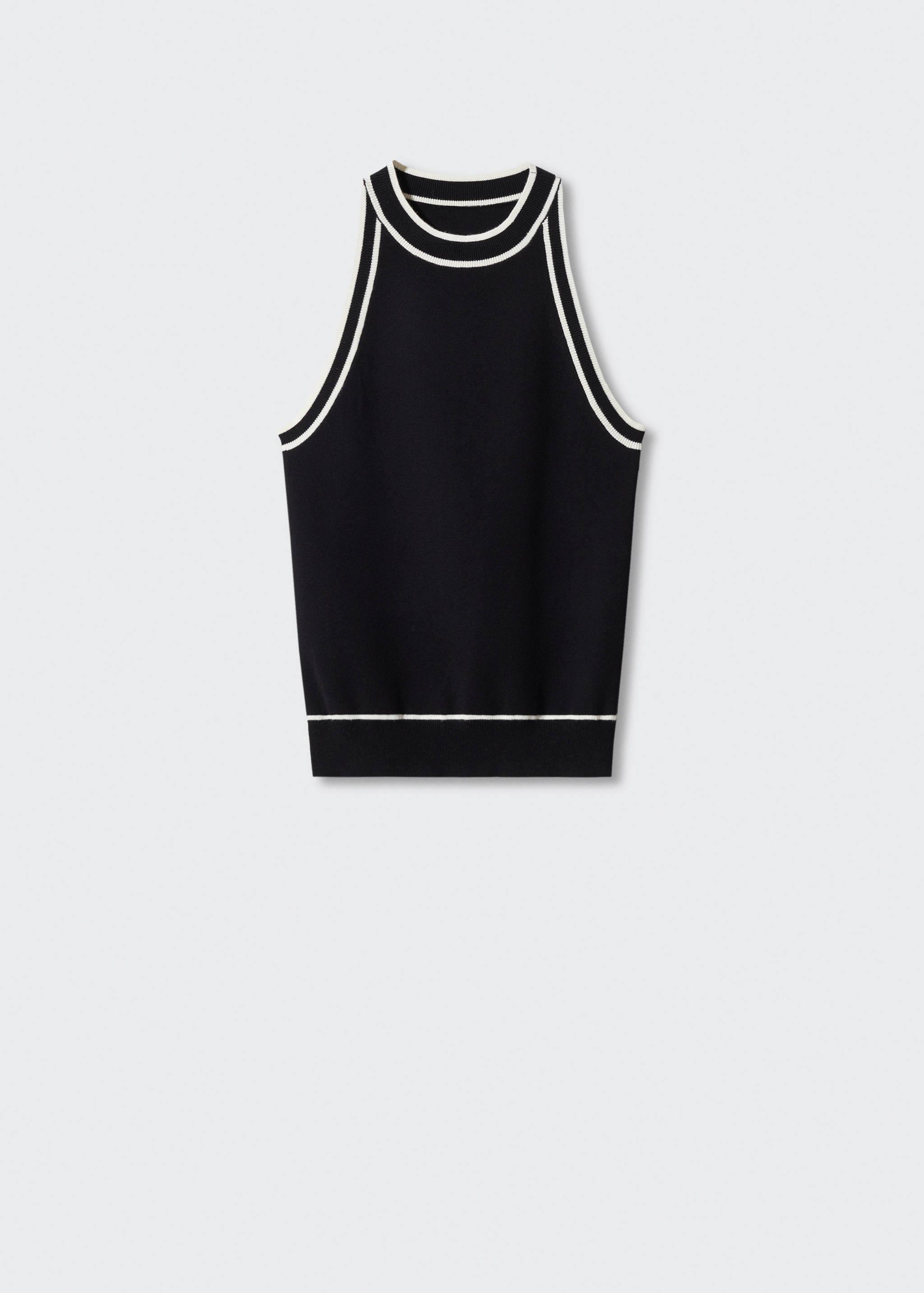 Knitted top with contrast details - Article without model