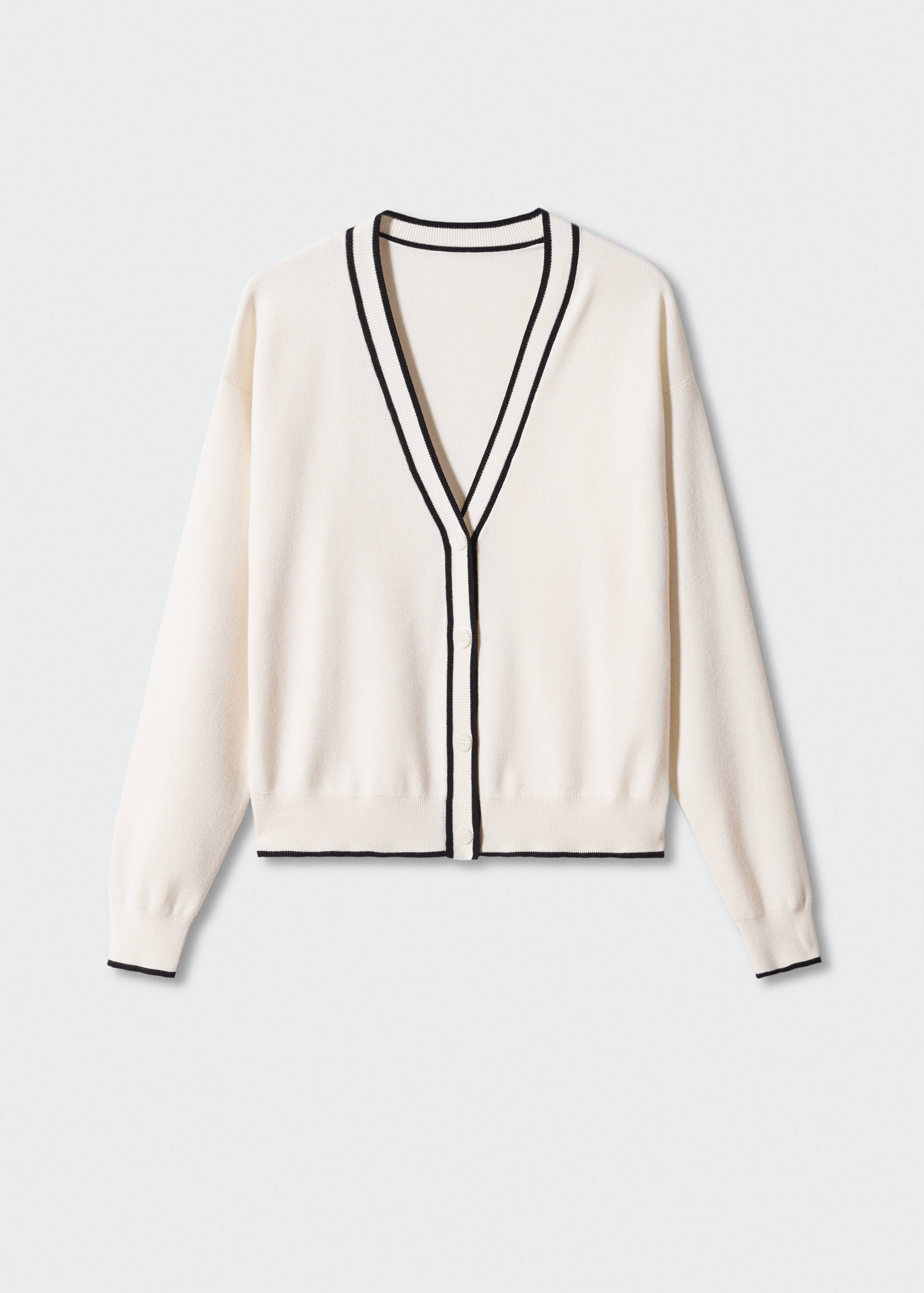 Knitted cardigan with contrast detail - Article without model