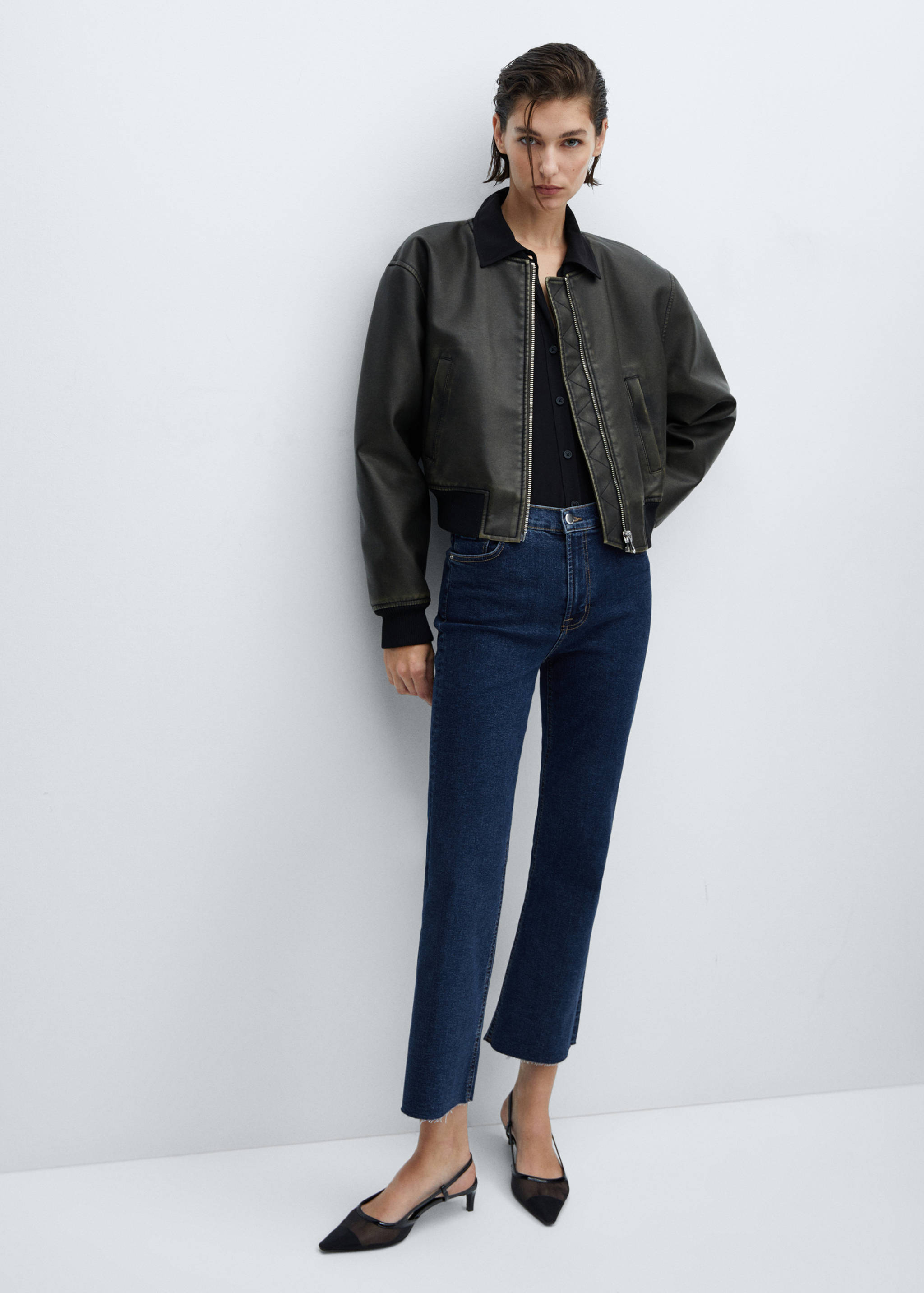 Sienna flared cropped jeans - General plane