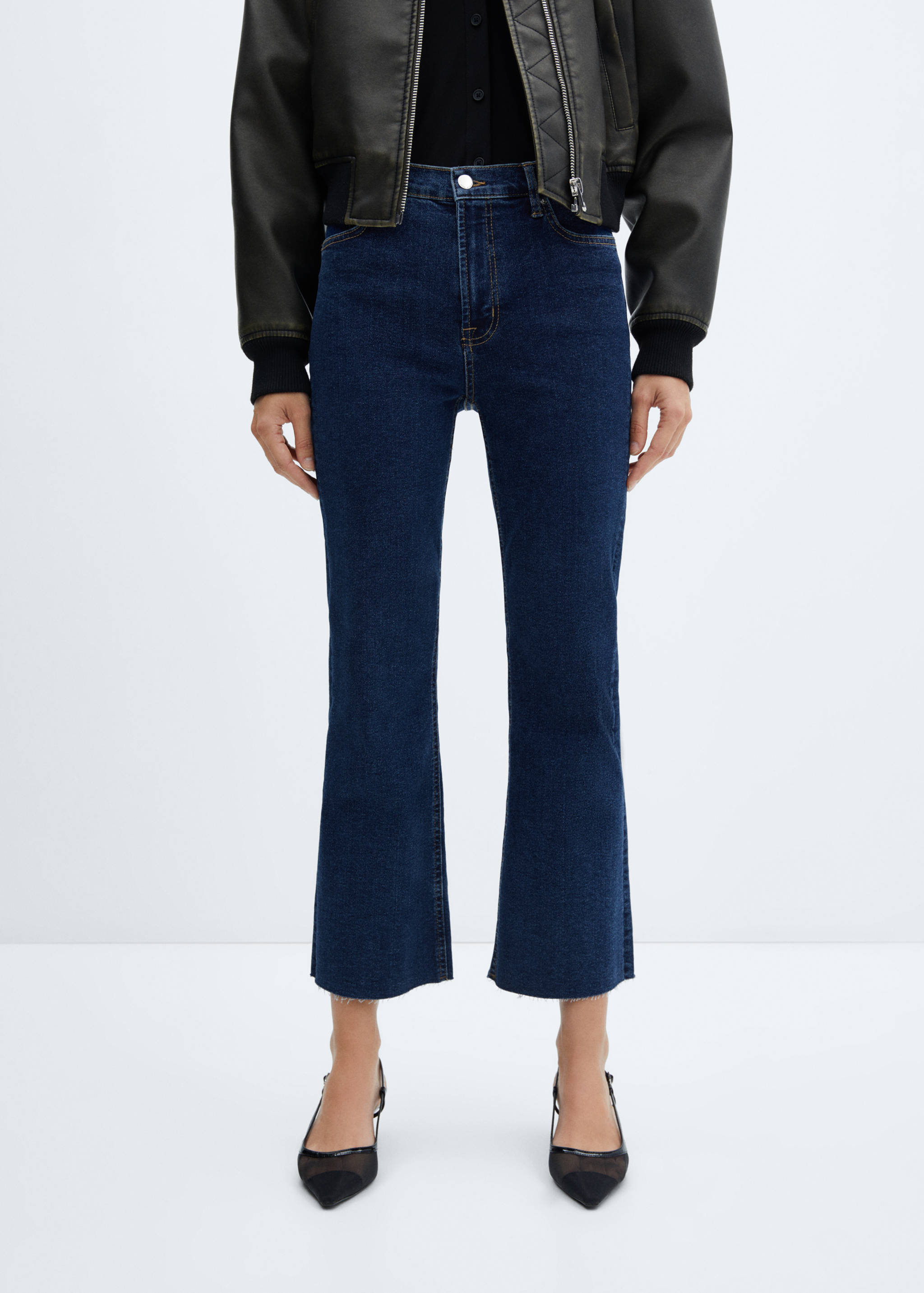 Sienna flared cropped jeans - Medium plane