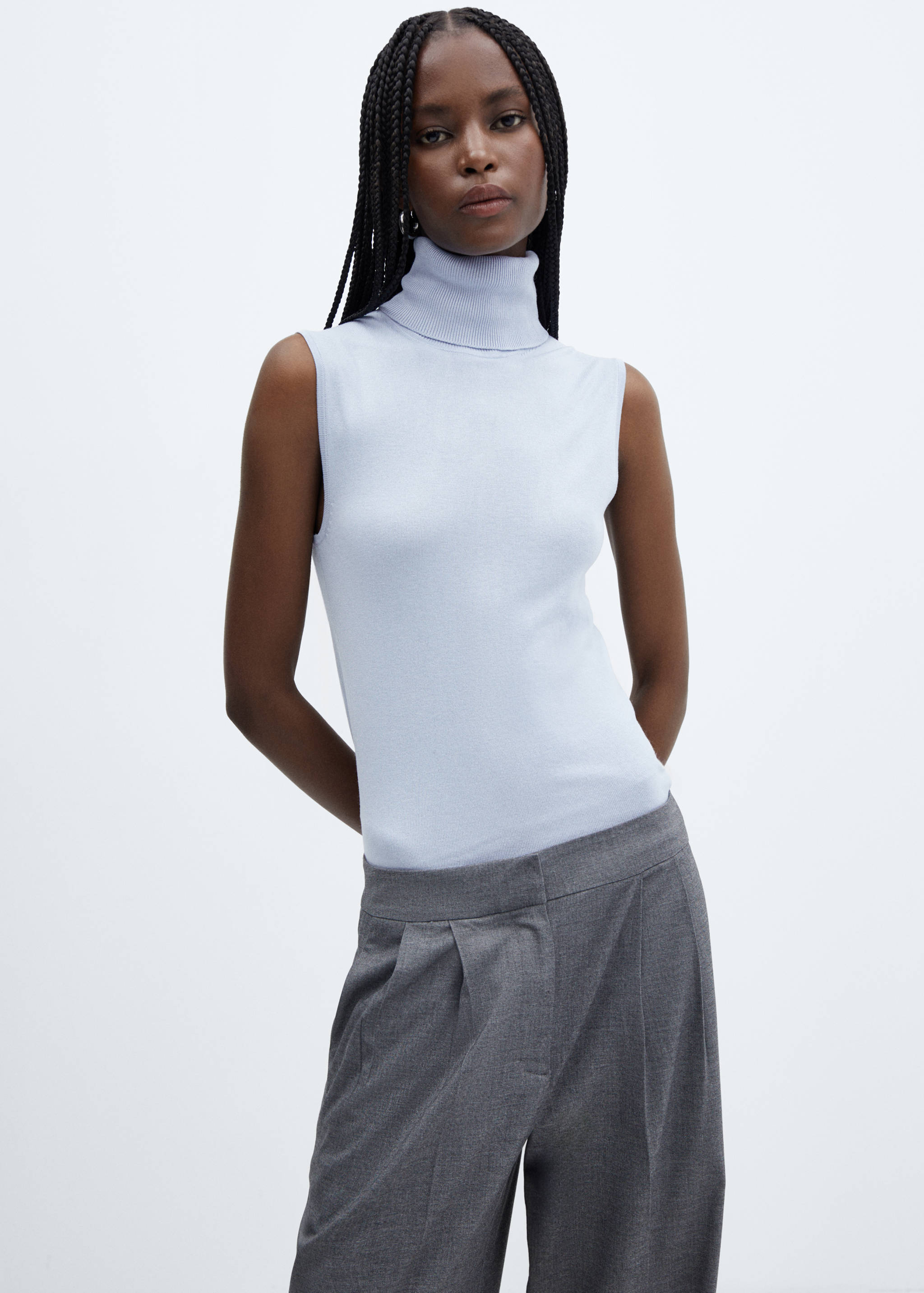 Turtleneck knit top - Medium plane