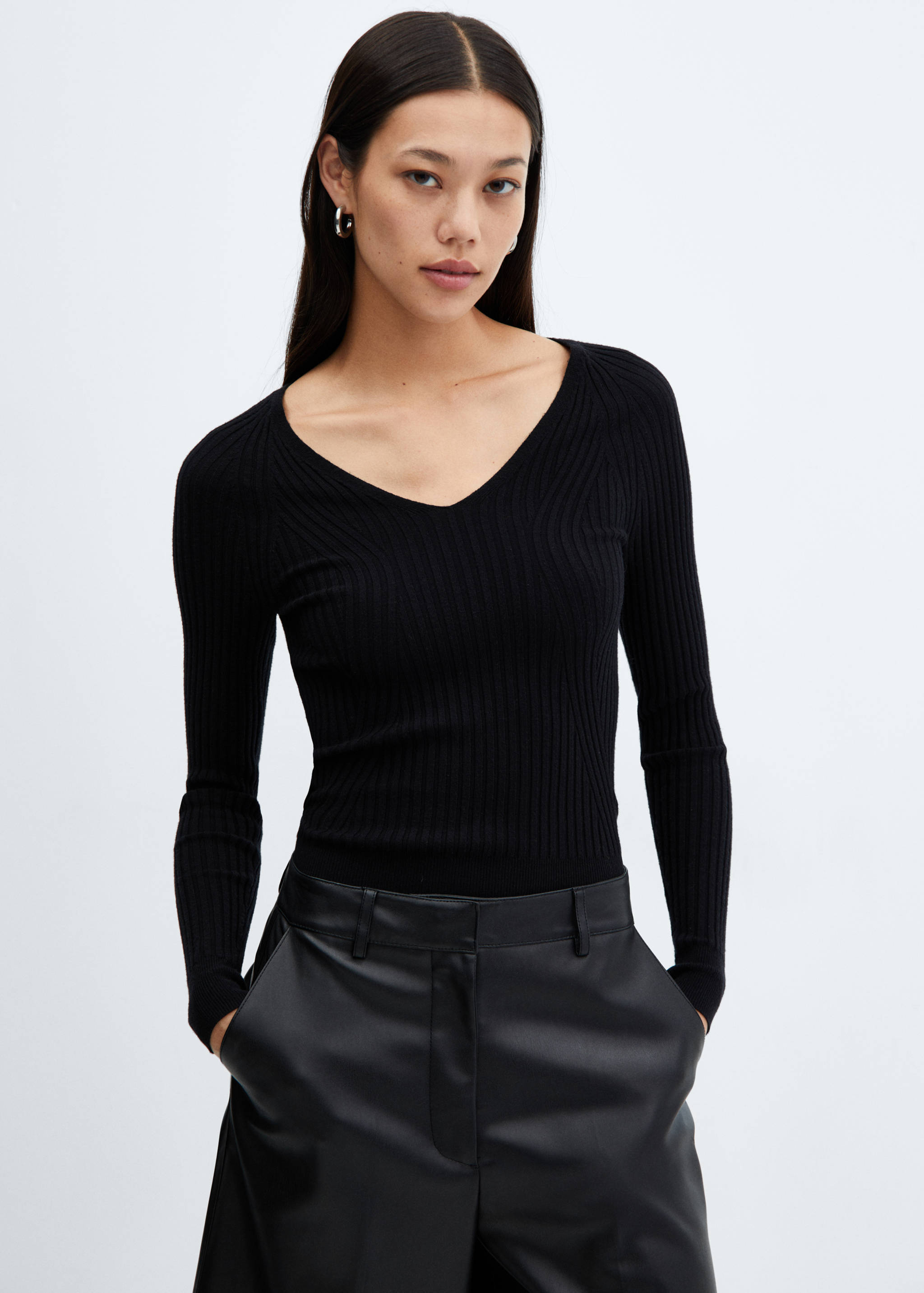 Turtleneck knit top - Medium plane