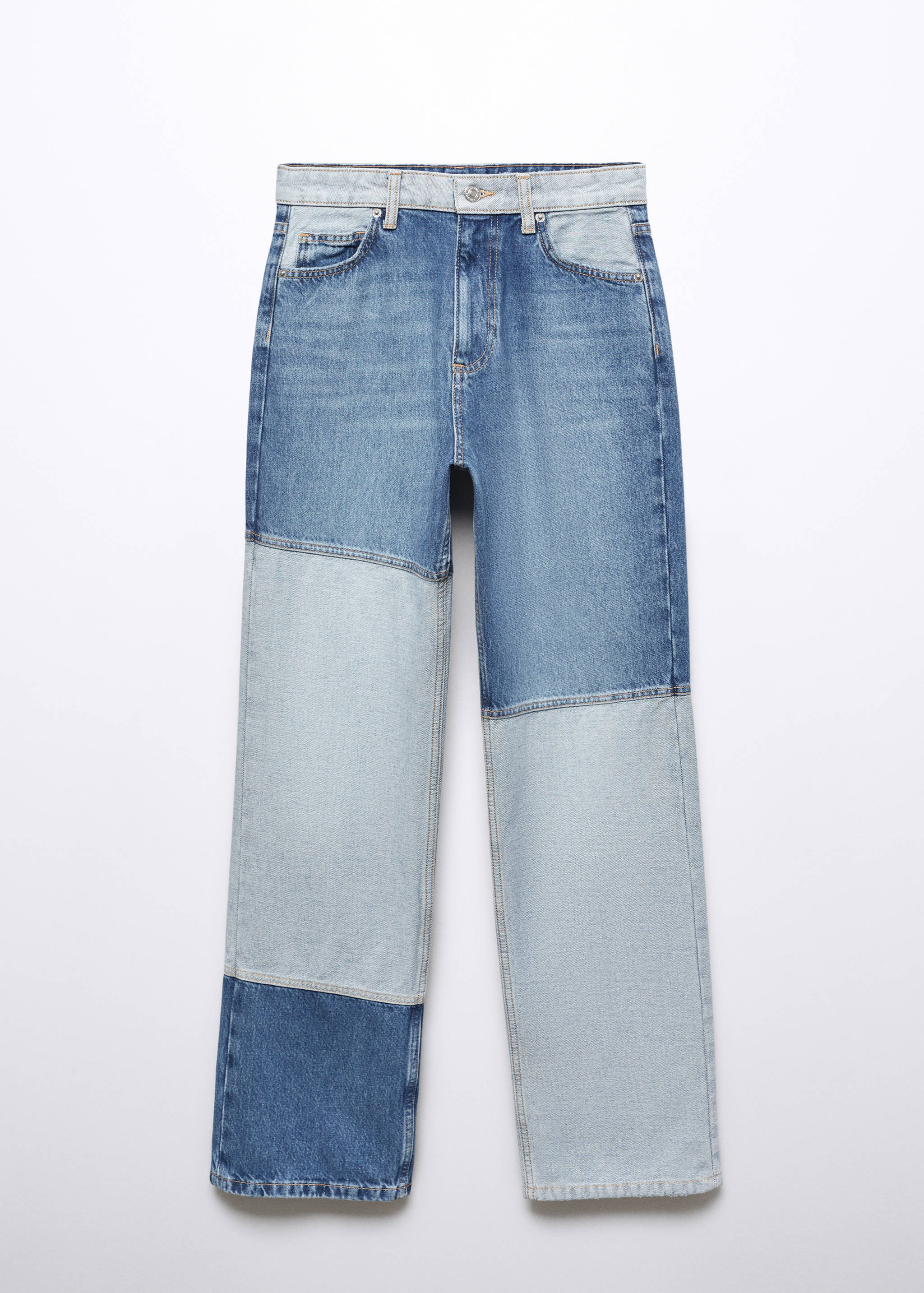 Wide leg patchwork jeans - Article without model