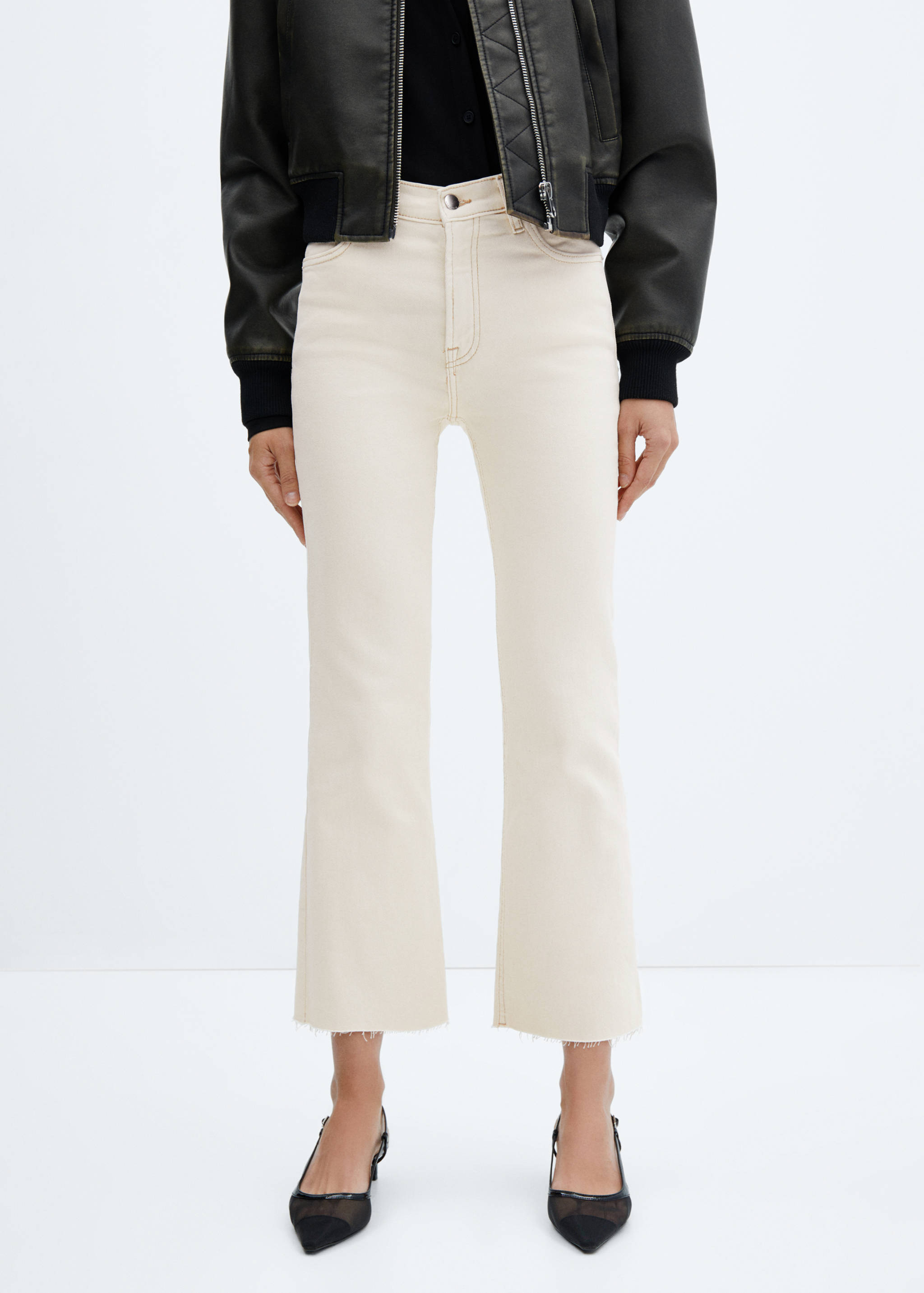 Sienna flared cropped jeans - Medium plane