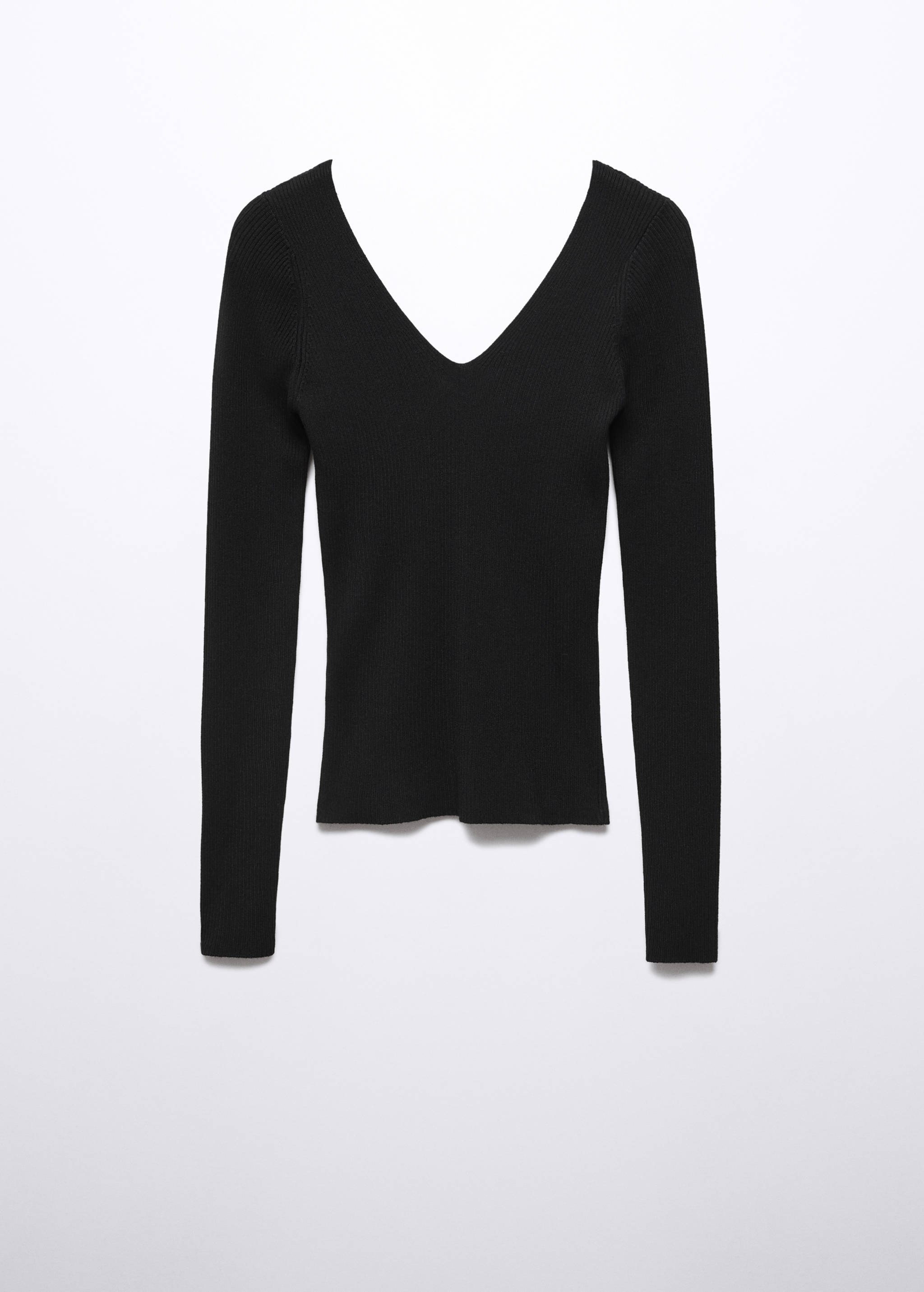 Ribbed sweater with low-cut back - Article without model