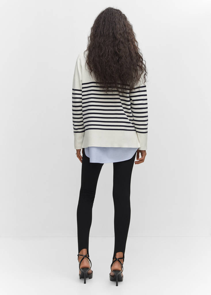 Oversized V-neck sweater — Navy