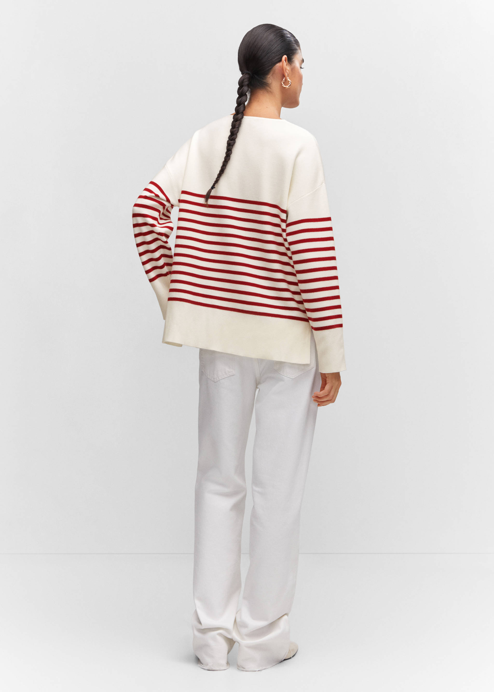 Pull-over oversize col V - Verso de l’article