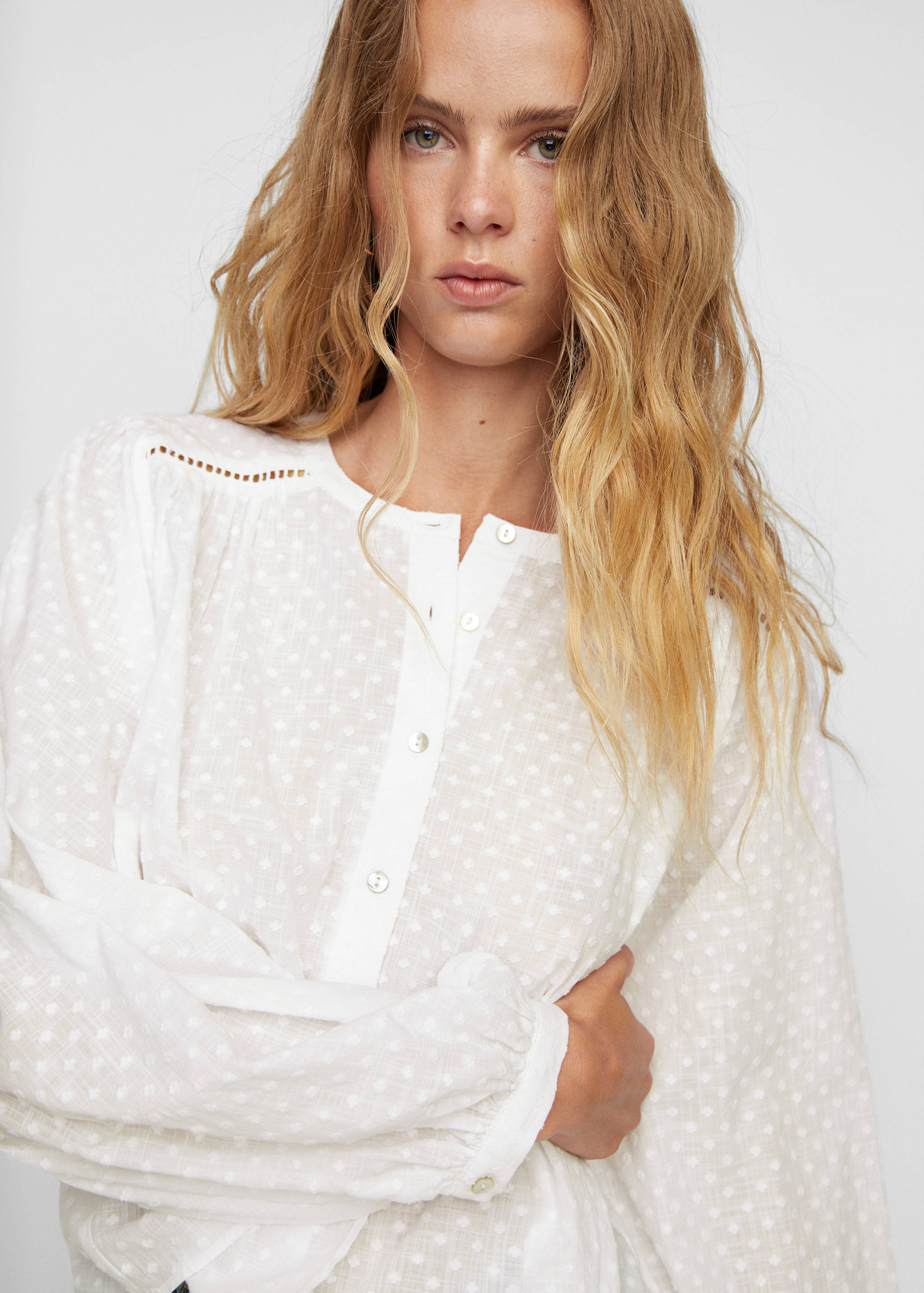 Blouse coton plumetis - Détail de l'article 1