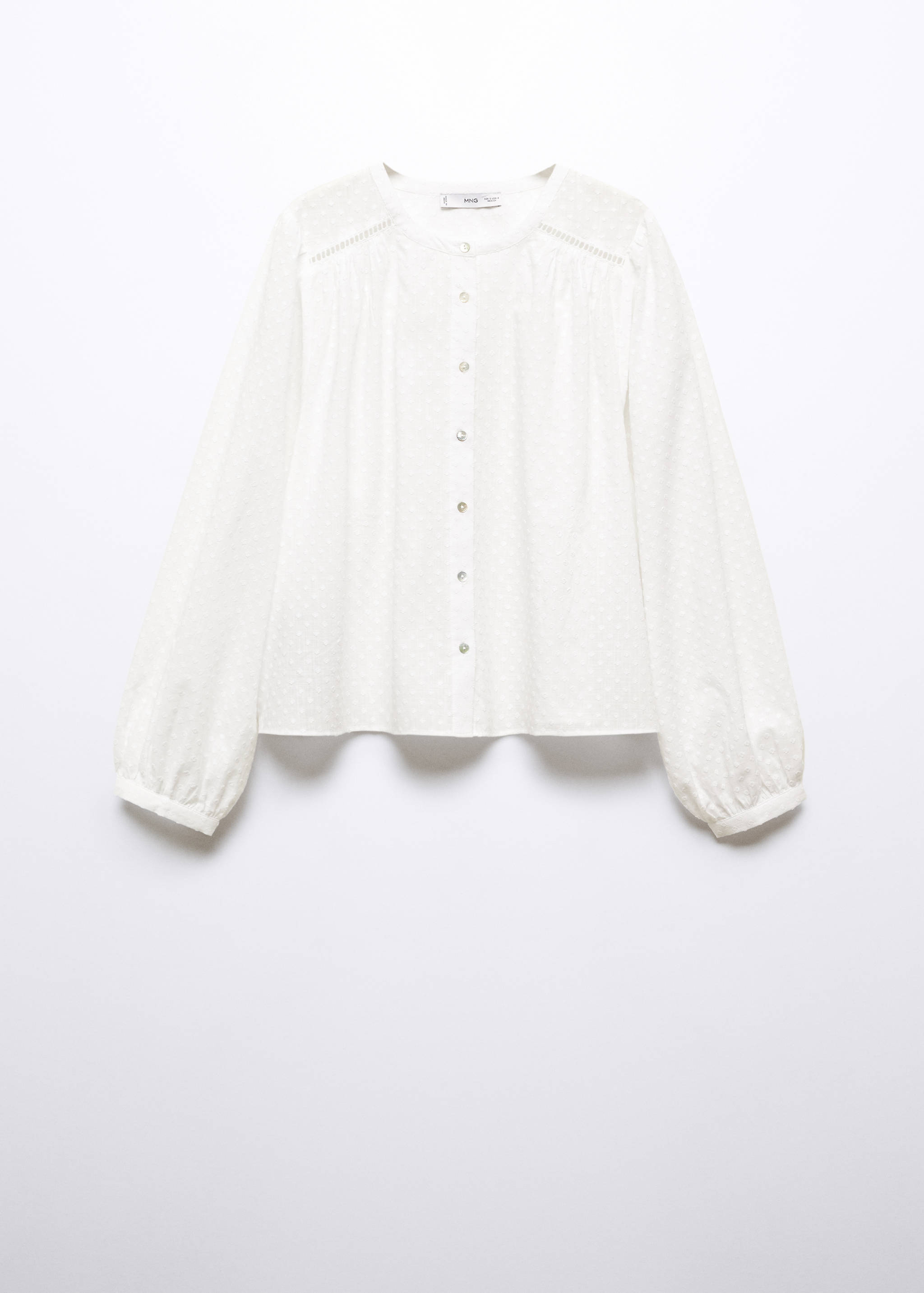 Blouse coton plumetis - Article sans modèle