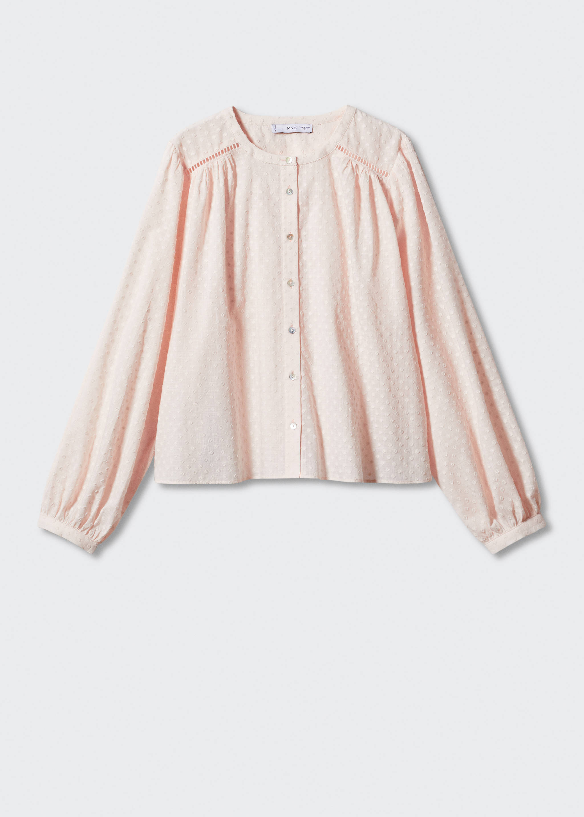 Blouse coton plumetis - Article sans modèle