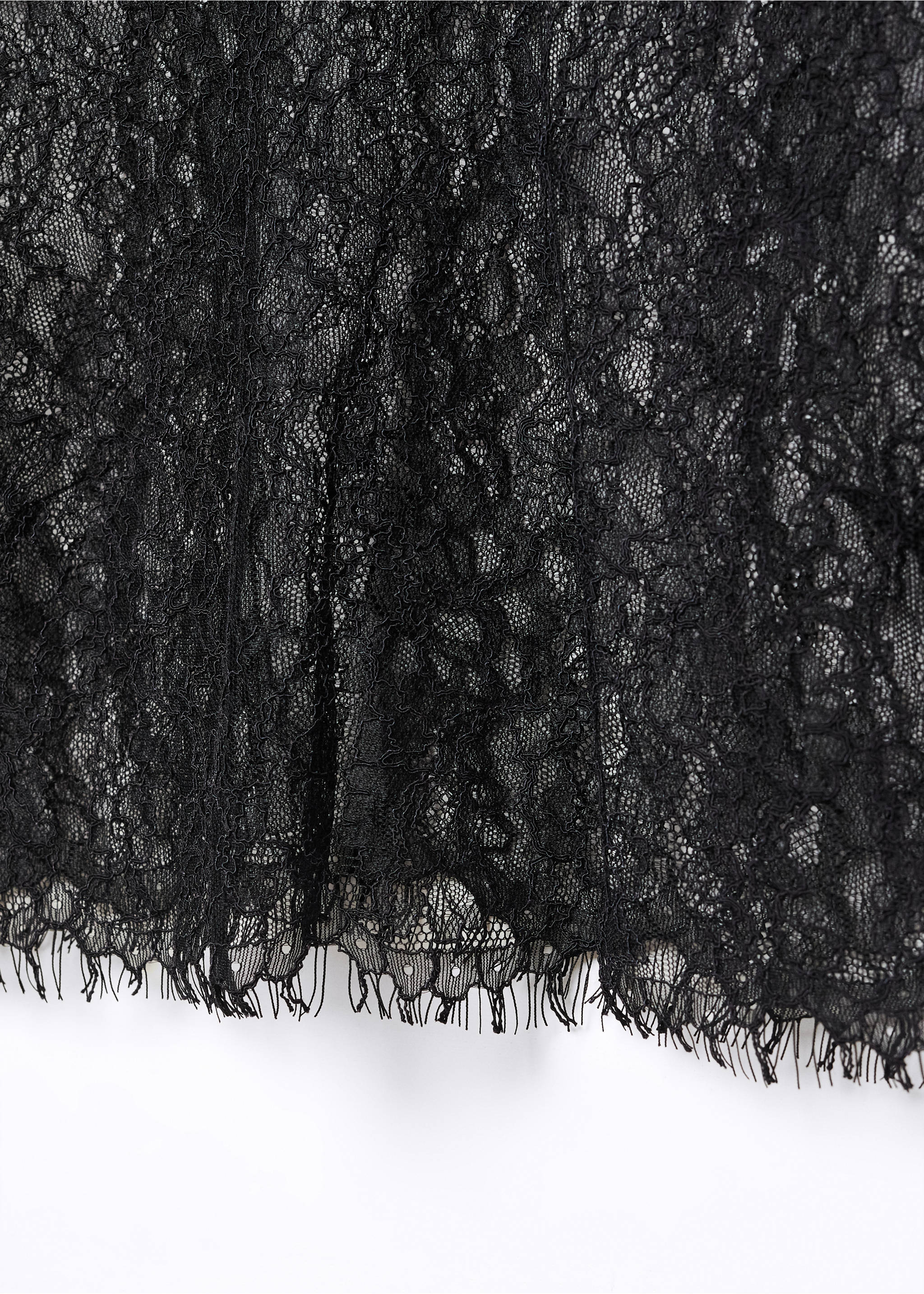 Blusa crop encaje - Detalle del artículo 8, Negro. Ref: 57013824-00.