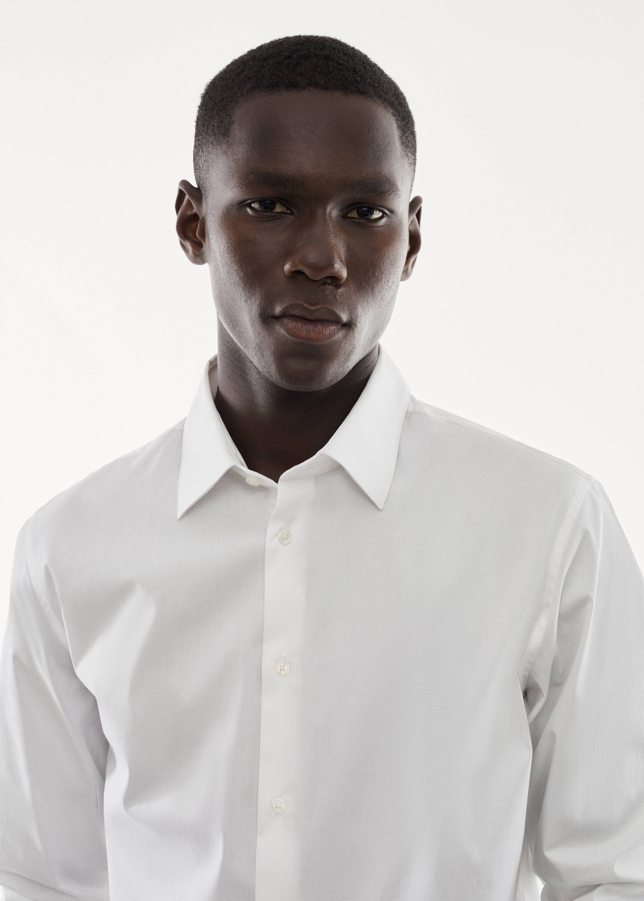 Slim fit stretch cotton shirt - Details of the article 1