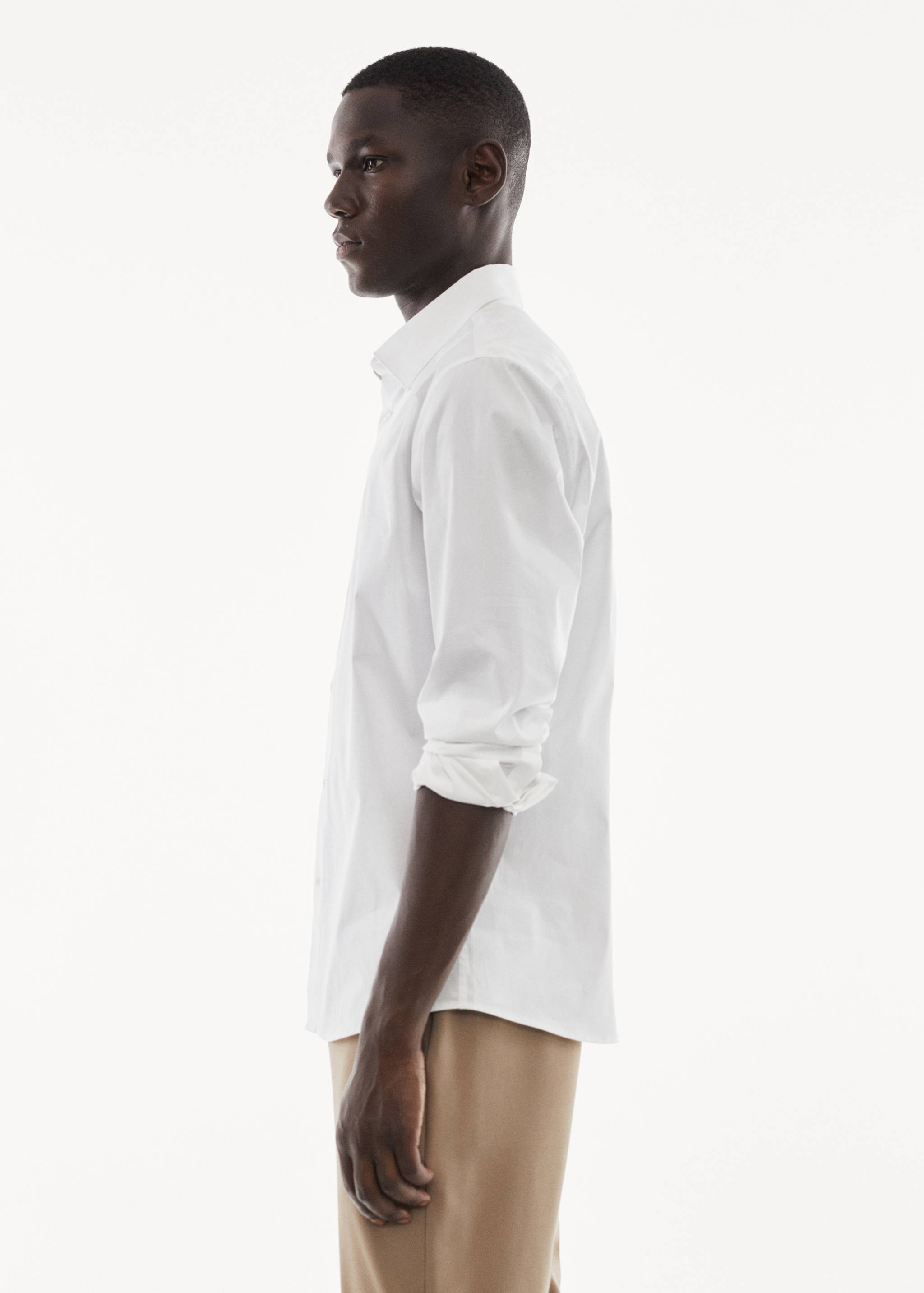 Slim fit stretch cotton shirt - Details of the article 2