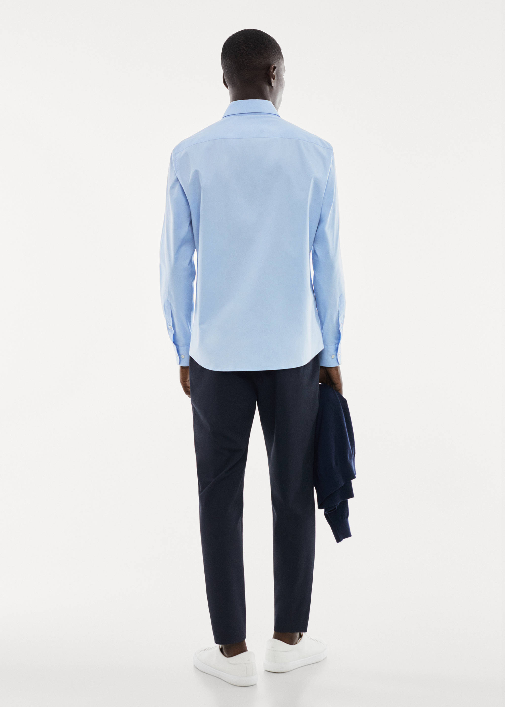 Slim fit stretch cotton shirt - Reverse of the article