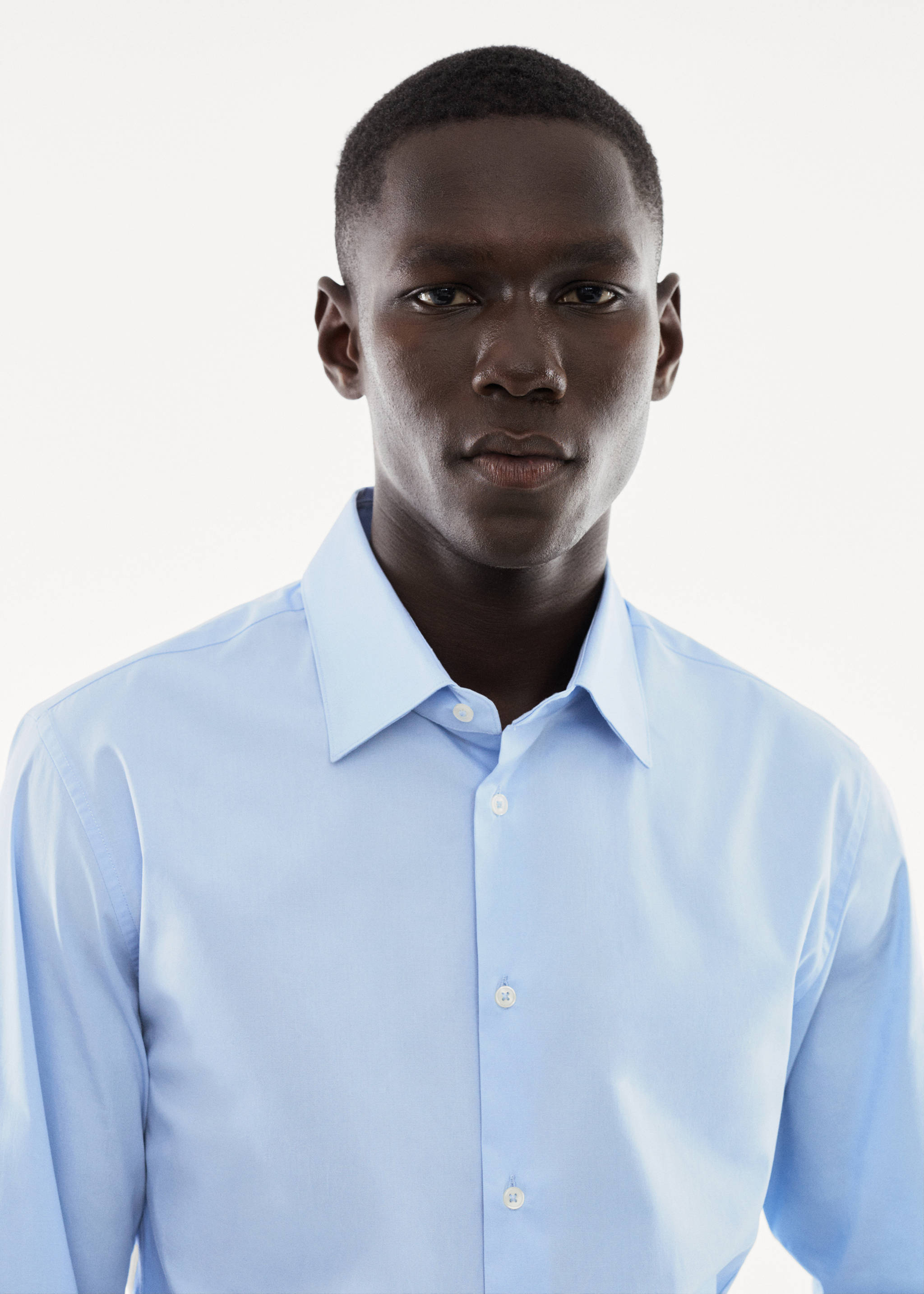 Slim fit stretch cotton shirt - Details of the article 1