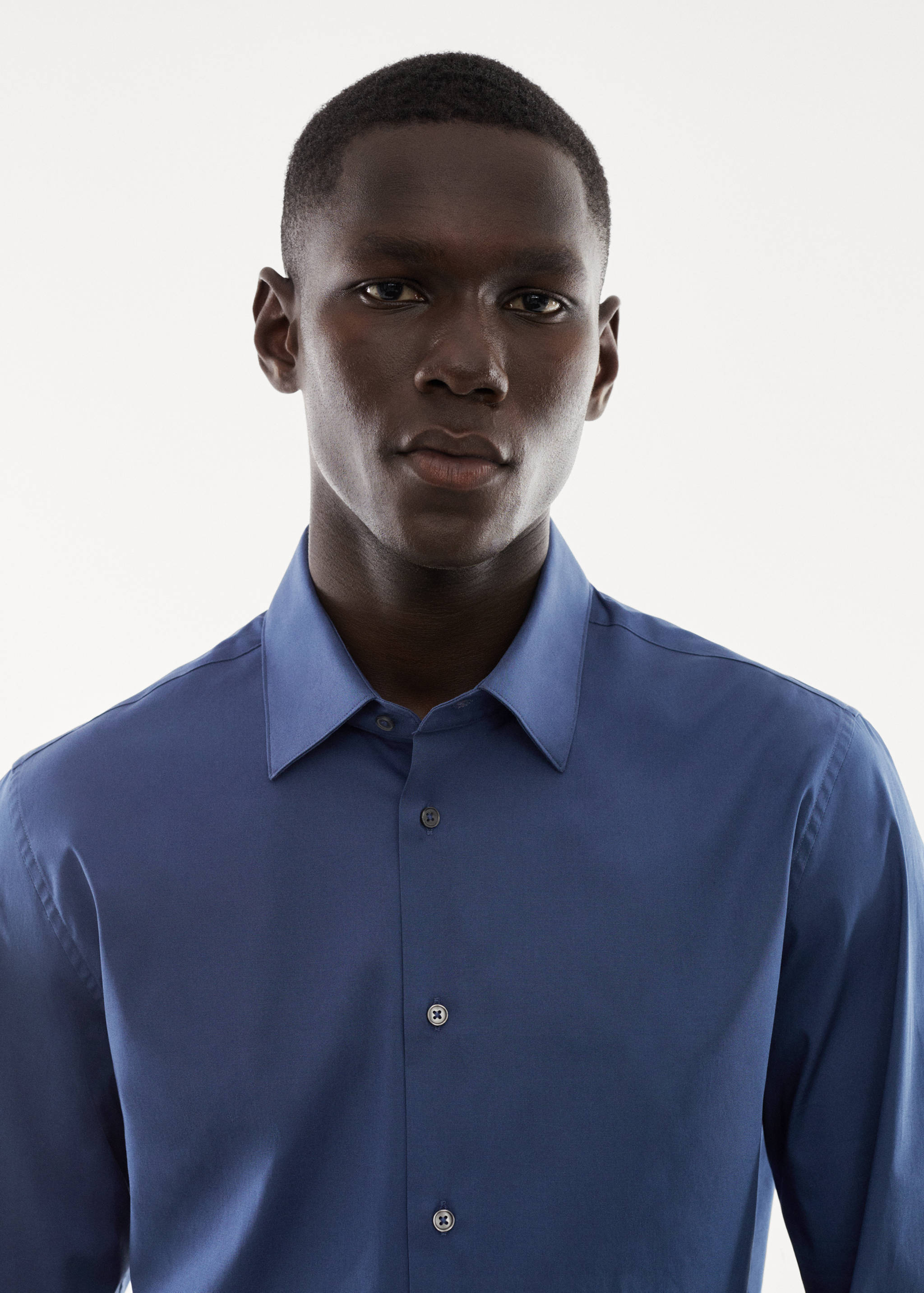 Slim fit stretch cotton shirt - Details of the article 1