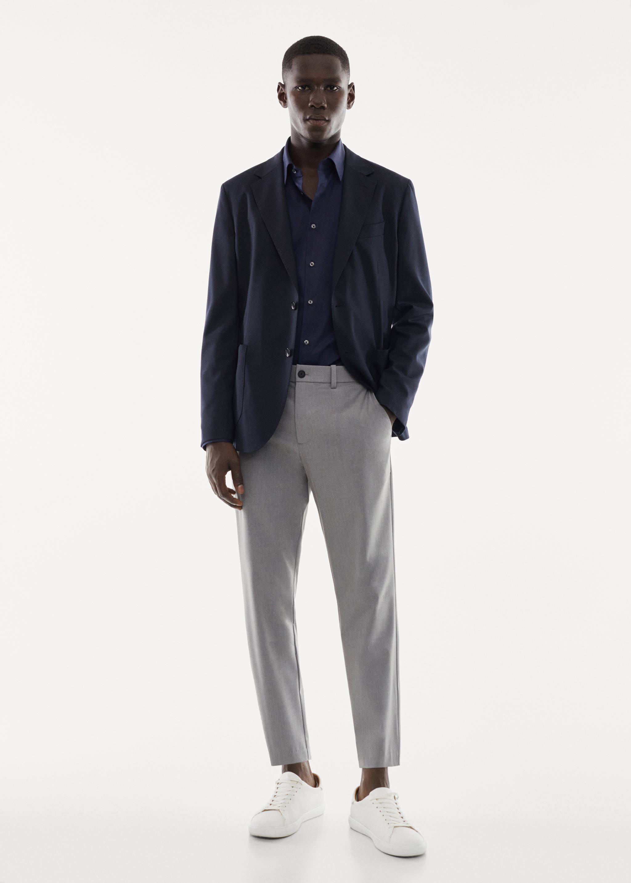 Slim fit stretch cotton shirt - General plane