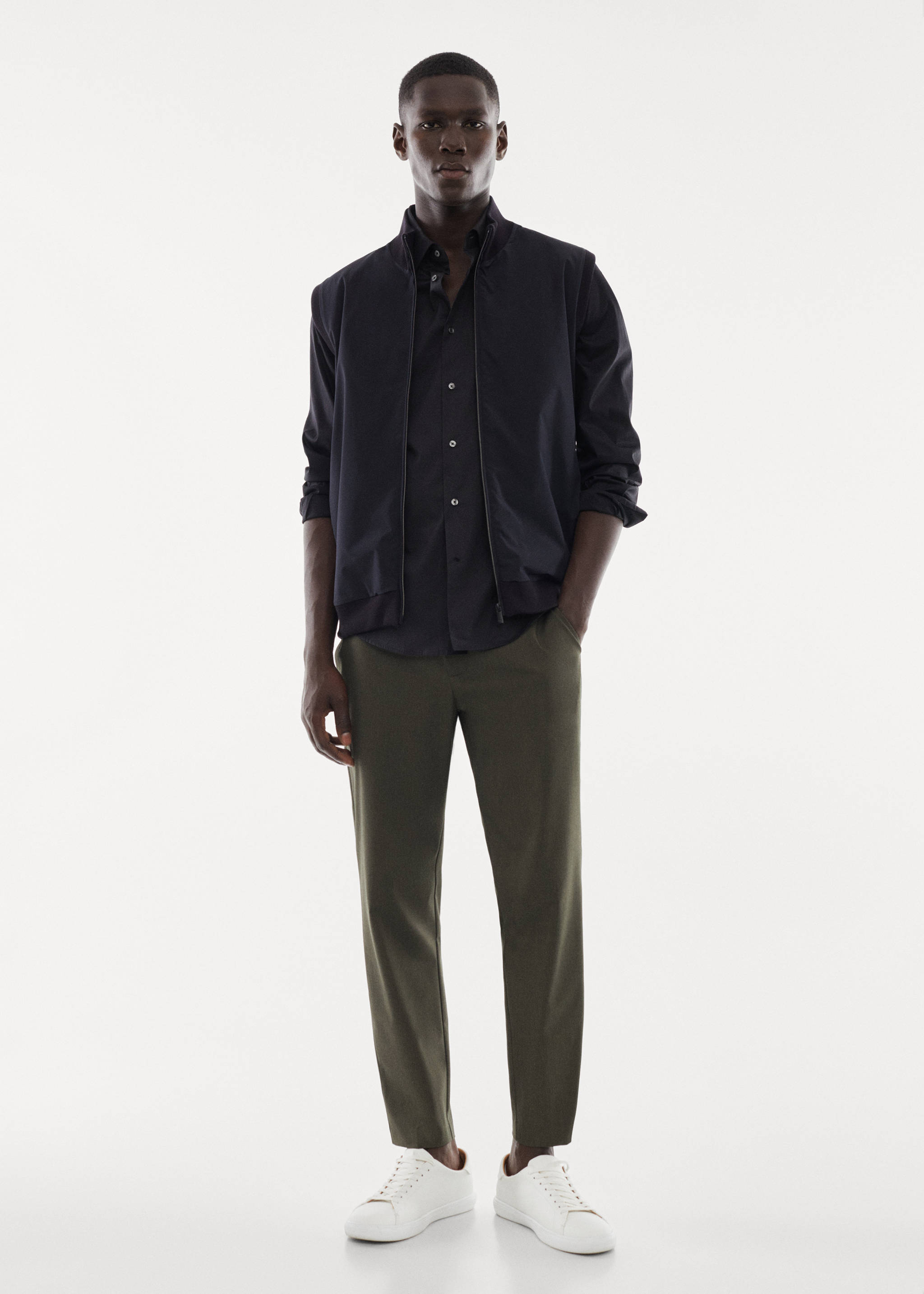 Slim fit stretch cotton shirt - General plane