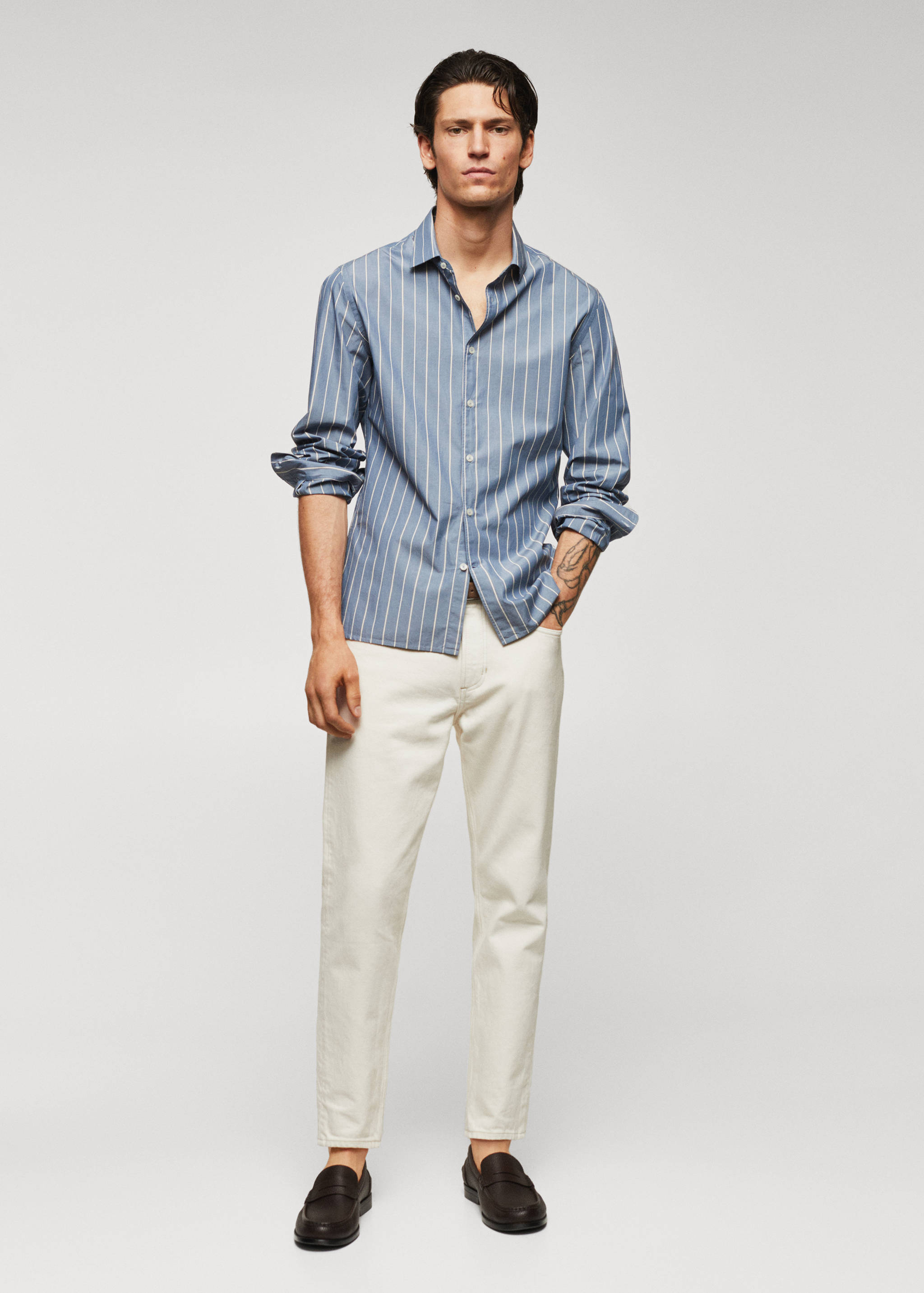 100% cotton striped shirt - General plane