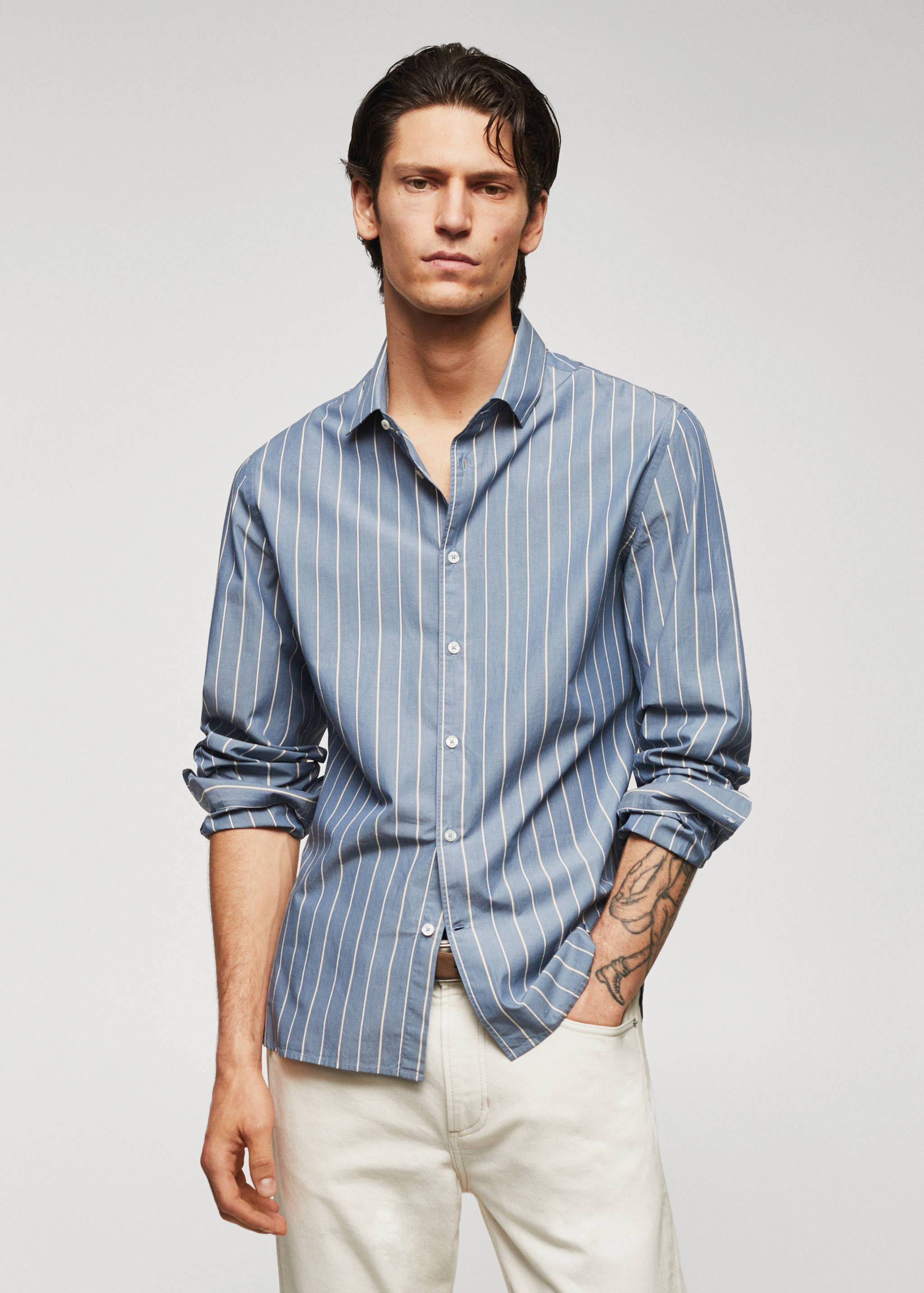 100% cotton striped shirt - Medium plane