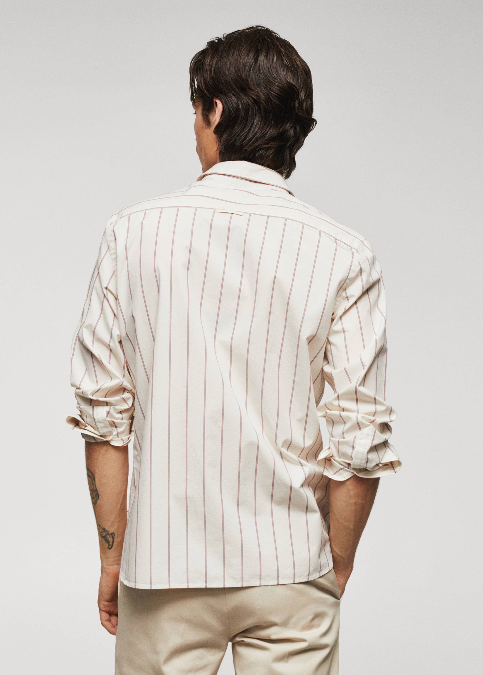 Рубашка 100% хлопок в полоску - Обратная сторона изделия