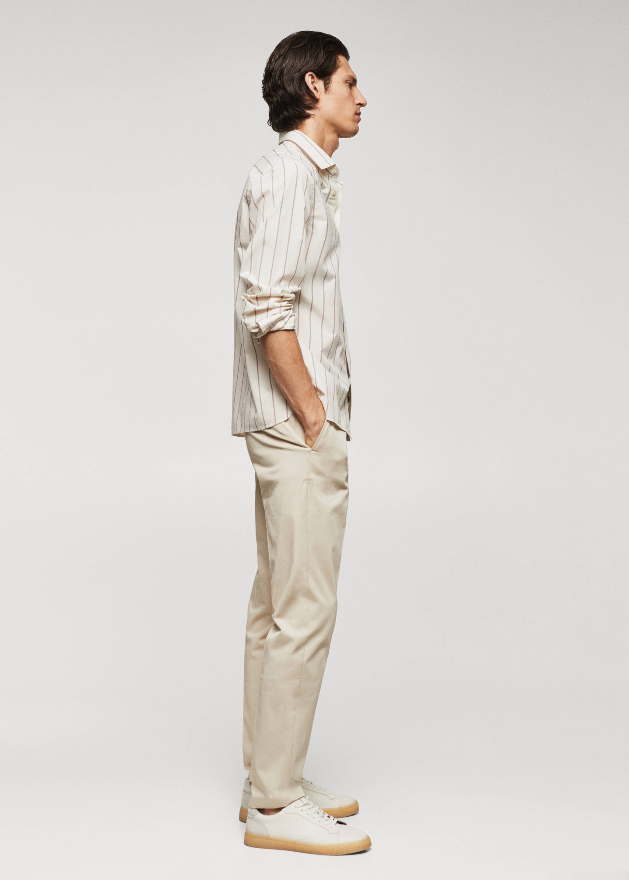 Рубашка 100% хлопок в полоску - Деталь изделия 2