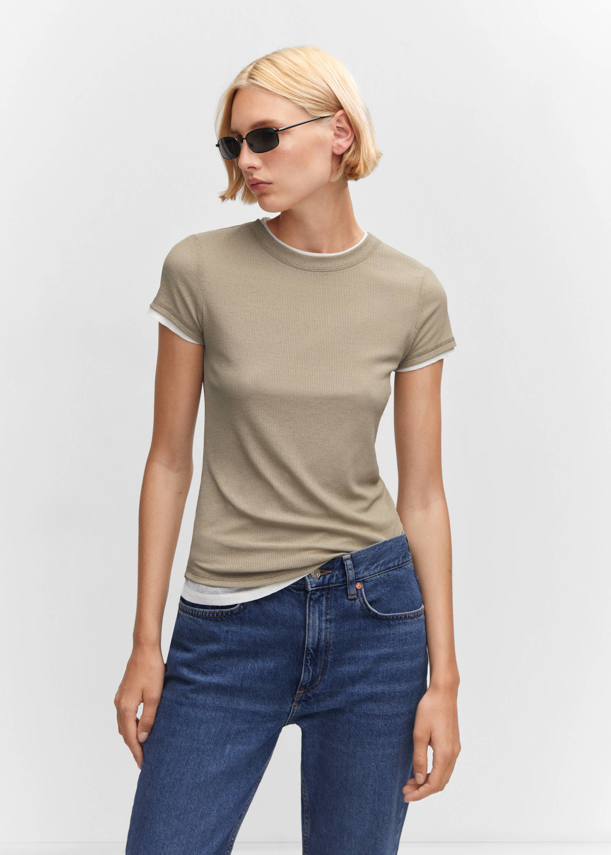 Double-layered T-shirt - Medium plane