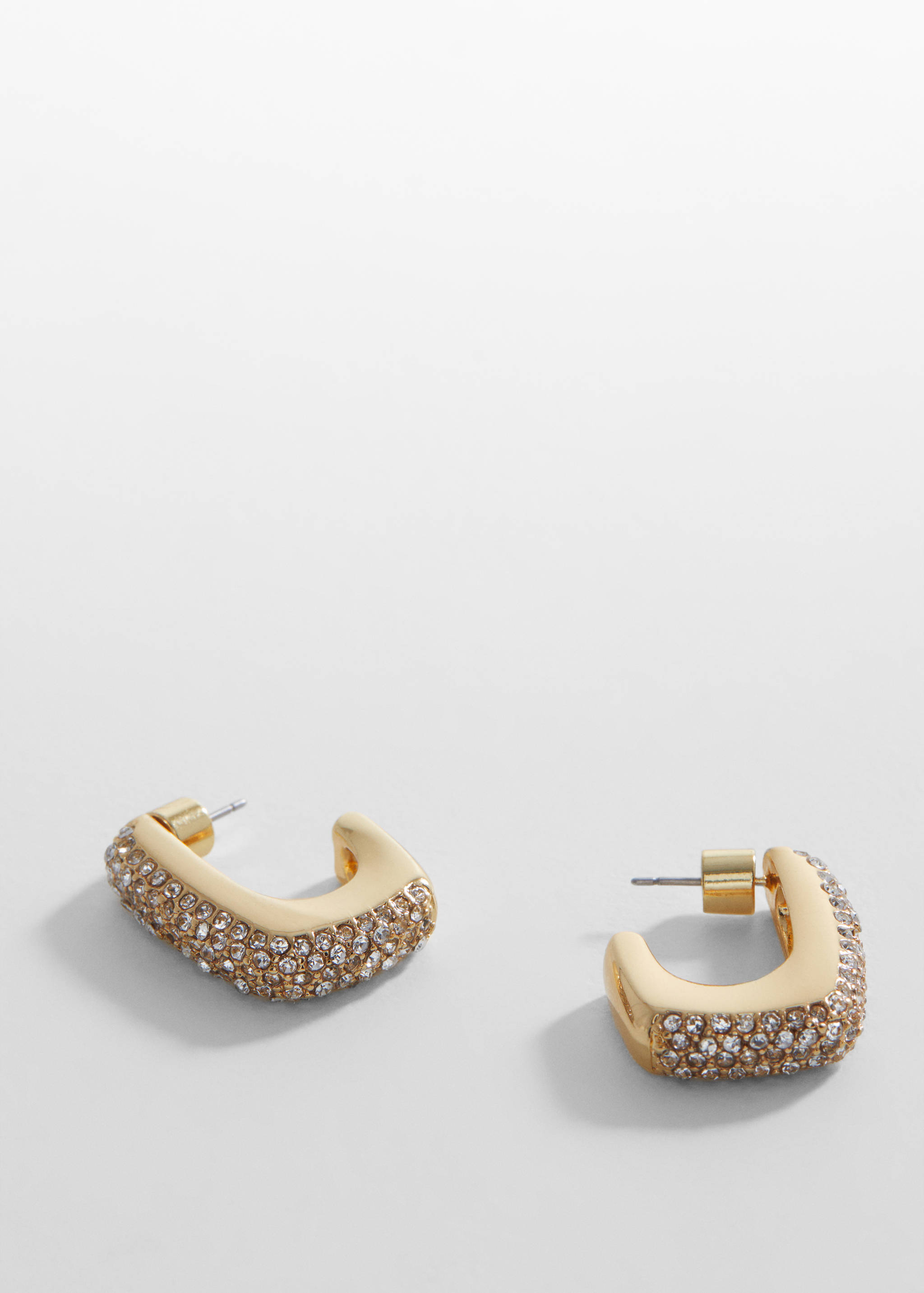 Pendientes aros strass - Plano medio