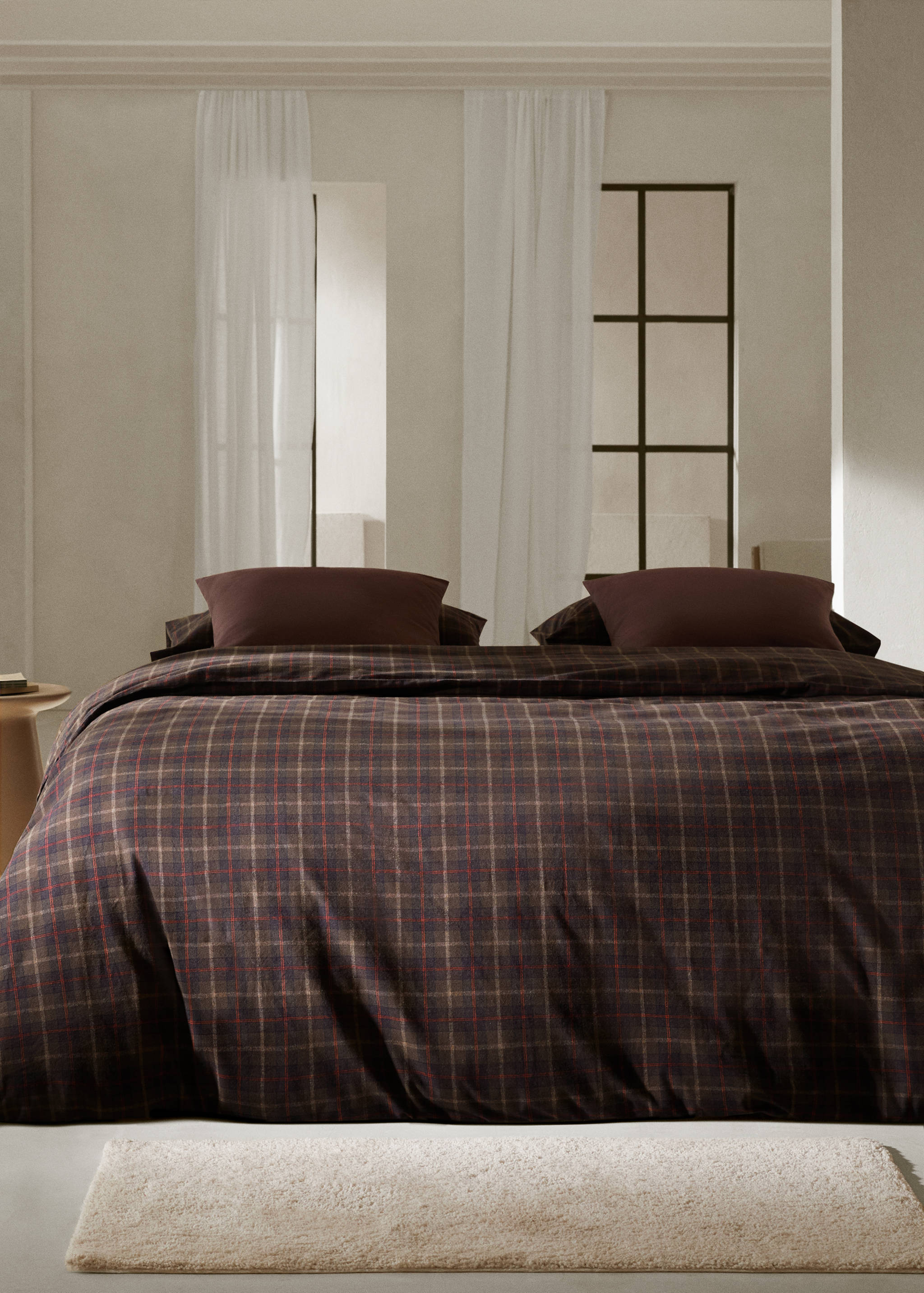 Multi-colour flannel duvet cover 150cm - General plane