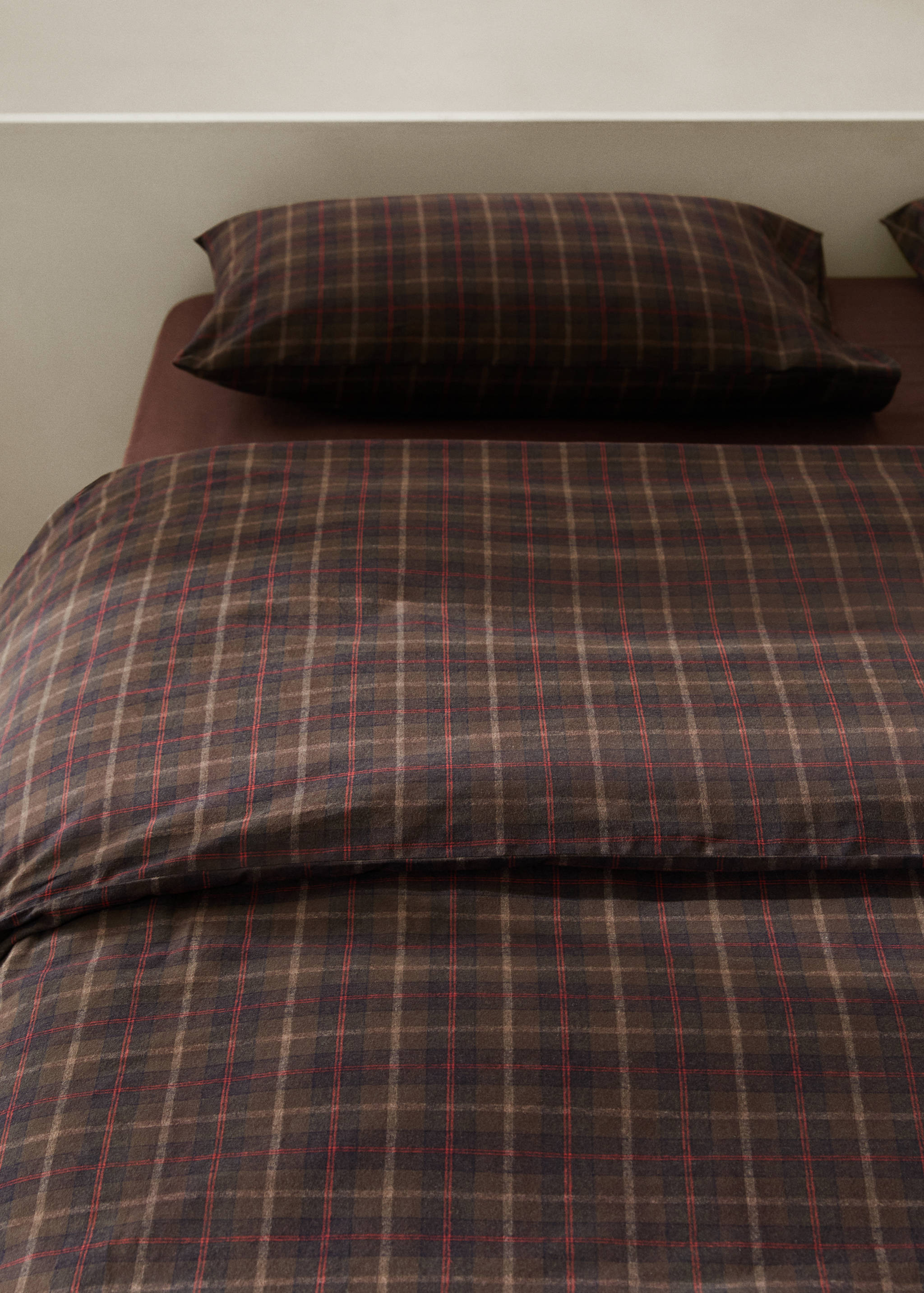 Multi-colour flannel duvet cover 150cm - Details of the article 8