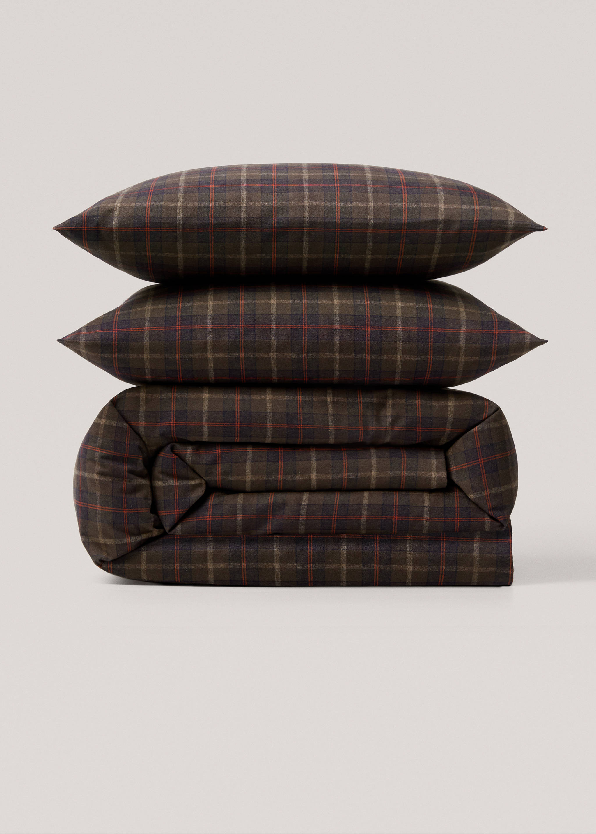 Multi-colour flannel duvet cover 150cm - Article without model