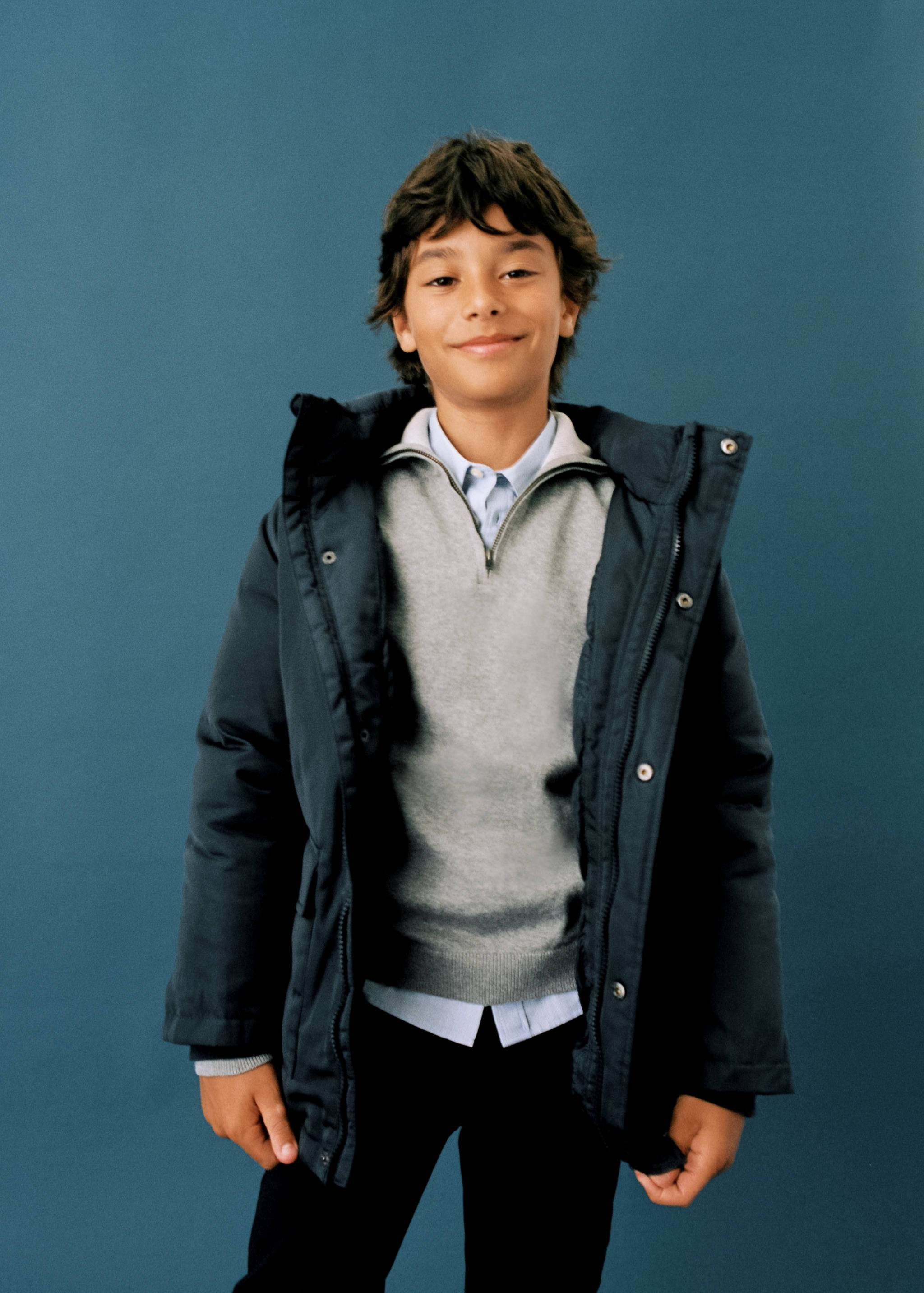 带帽羽绒夹克 - null